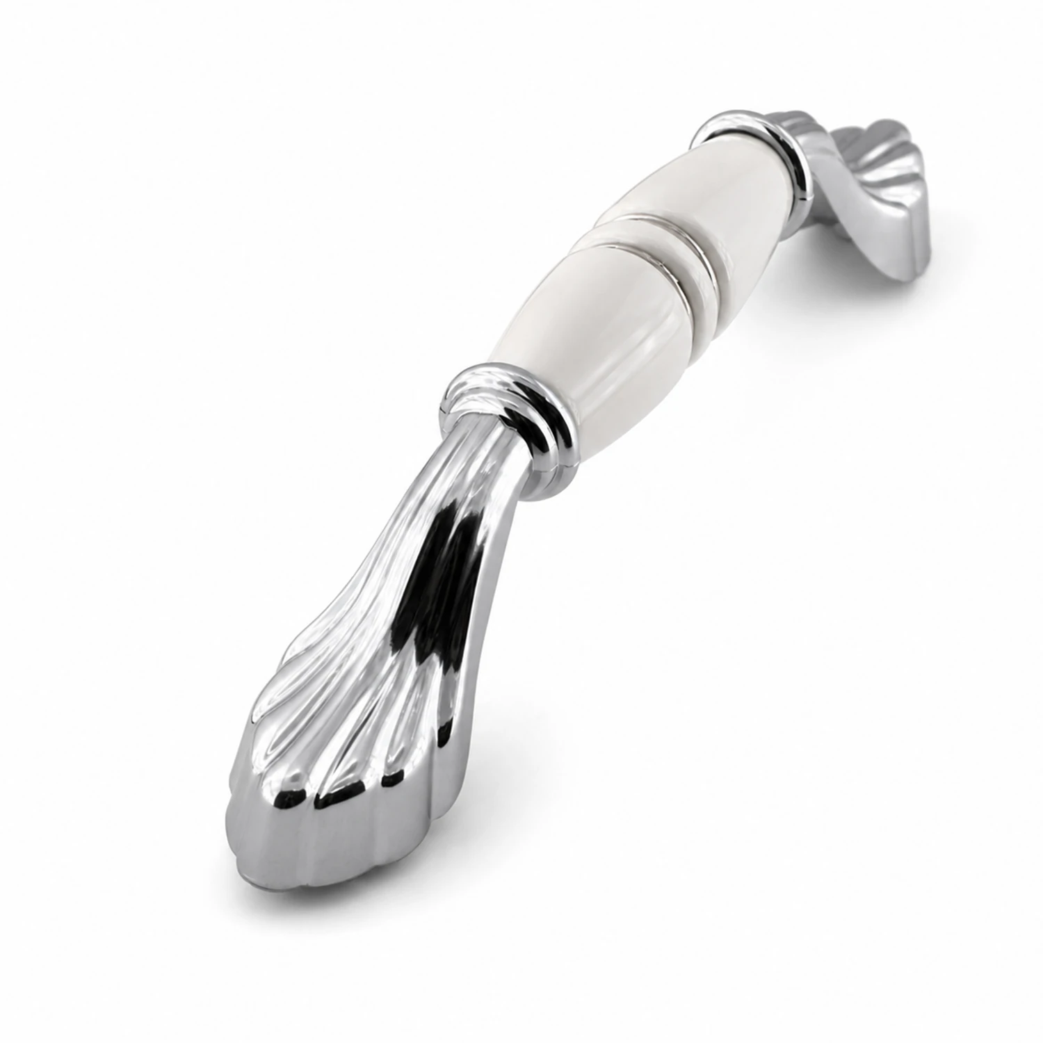 Gardenya Porselen Beyaz Krom Kulp 160 mm 16 cm Mobilya Çekmece Dolabı ...