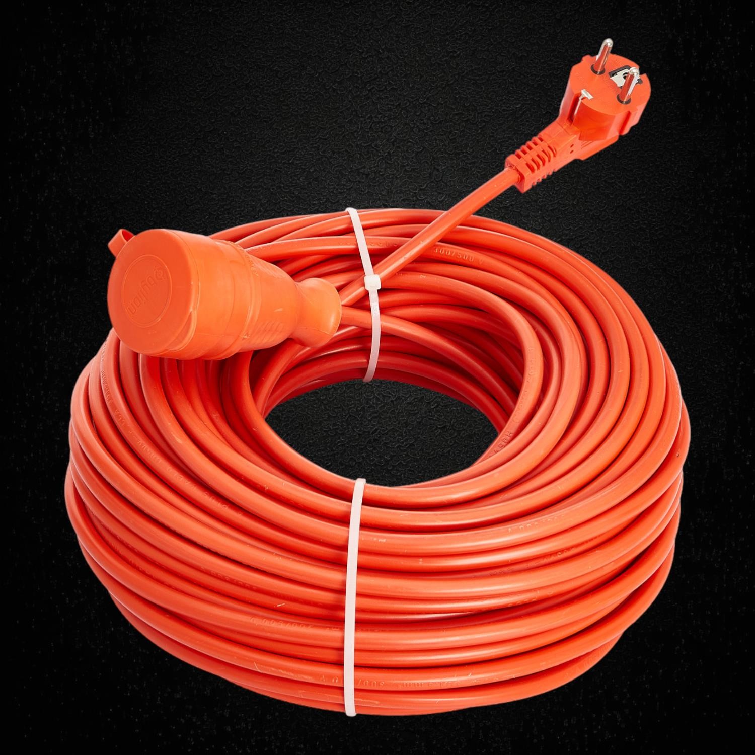 Cca Turuncu 3x2.5 Mm 20 Metre Dış mekan Kablo Seyyar Uzatma Kablosu Prizli Bahçe İçin Suya Dayanıklı