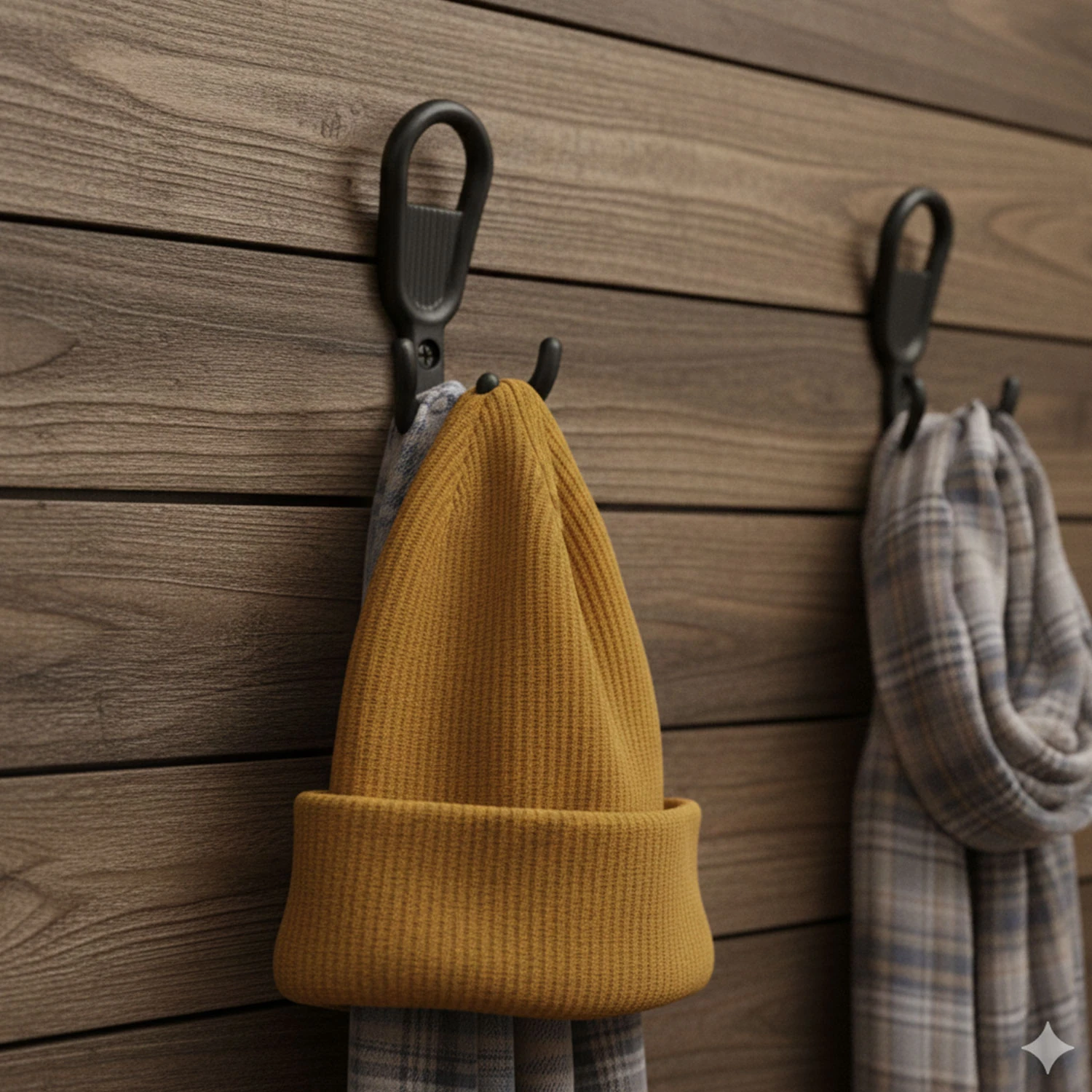 Yunus Siyah Askı Askılık Duvar Vidalı Çanta Elbise Asma Portmanto Vestiyer Banyo Mutfak Askısı