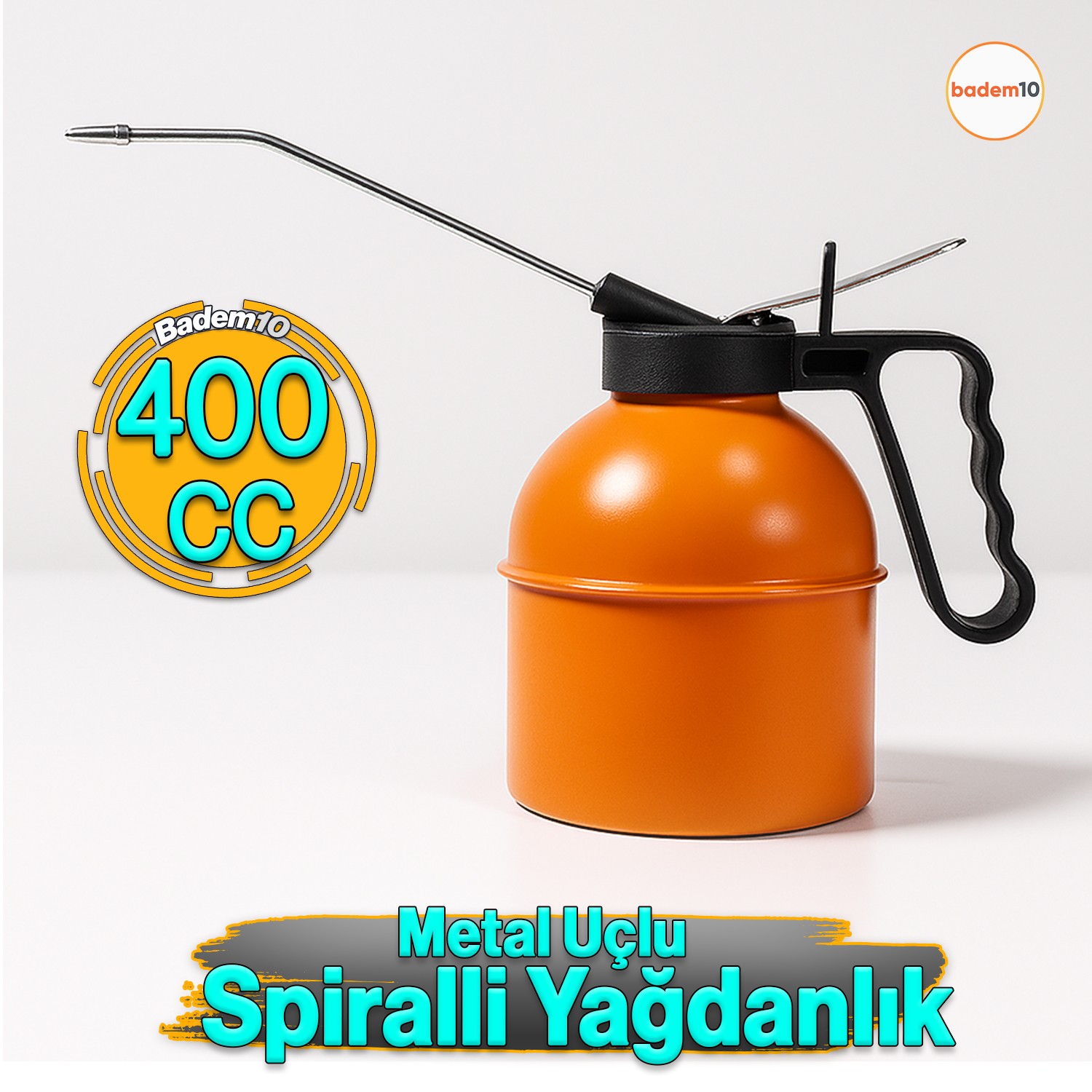 400 cc Araba Makine Atölye Yağdanlığı Spiralli Metal Gövdeli Yağdanlık Uçlu Spreyli Yağ Pompası