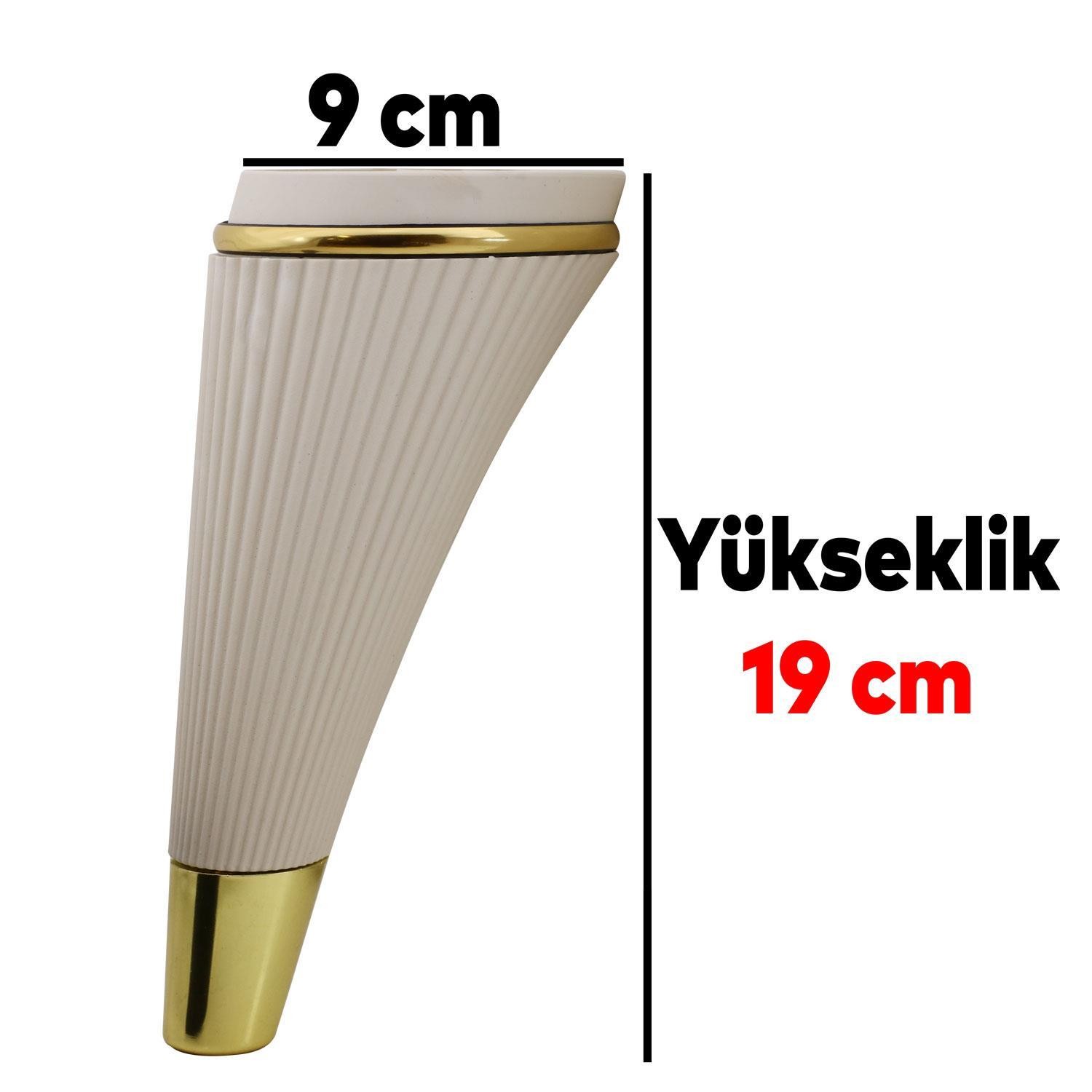 İron 6'lı Set Mobilya TV Ünitesi Çekyat Koltuk Kanepe Destek Ayağı 19 cm Aytaşı Ayak M8 Civatalı