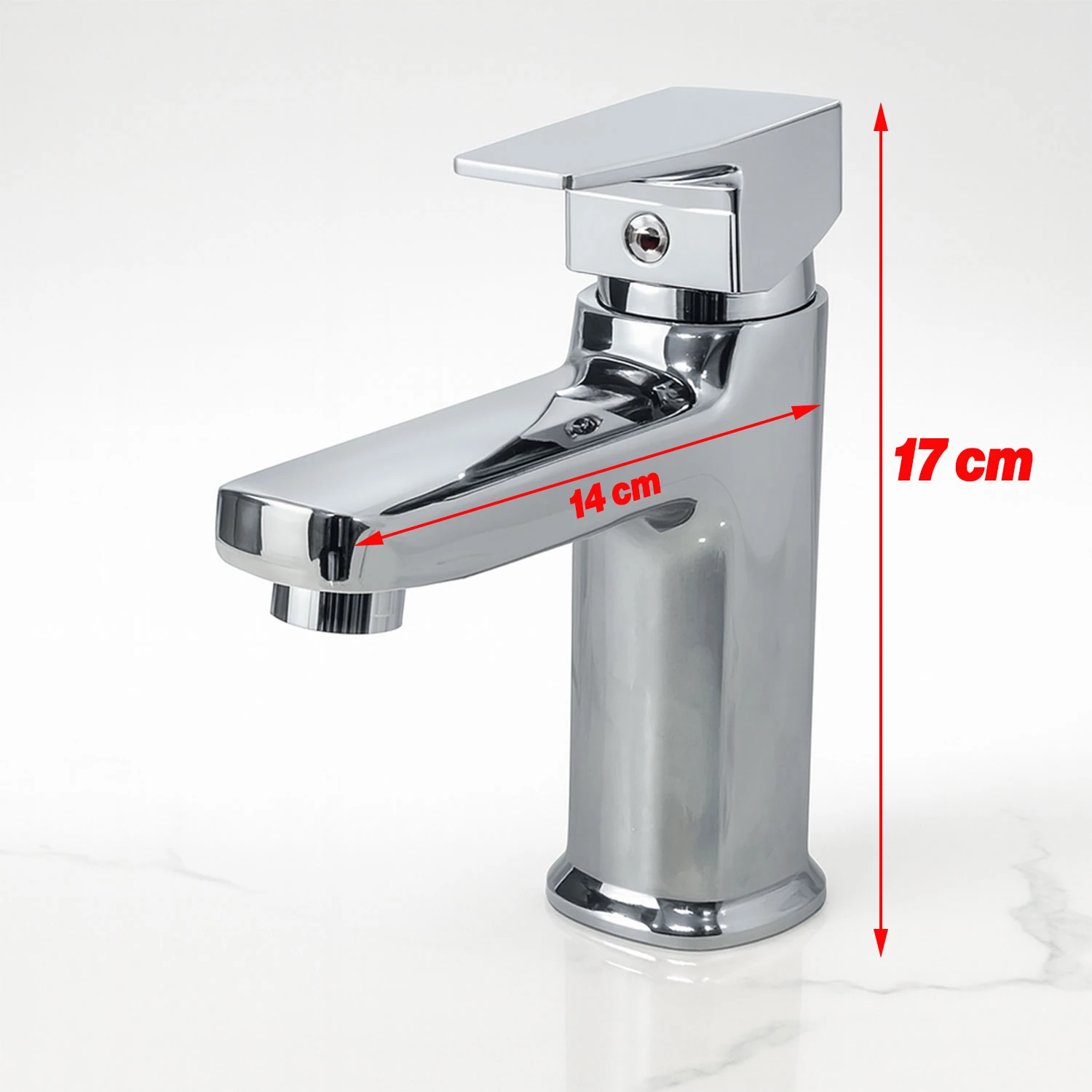 Krom Lavabo Bataryası Paslanmaz Gövde Tek Kollu Sıcak Soğuk Su Ayarlı Şık Modern Musluk