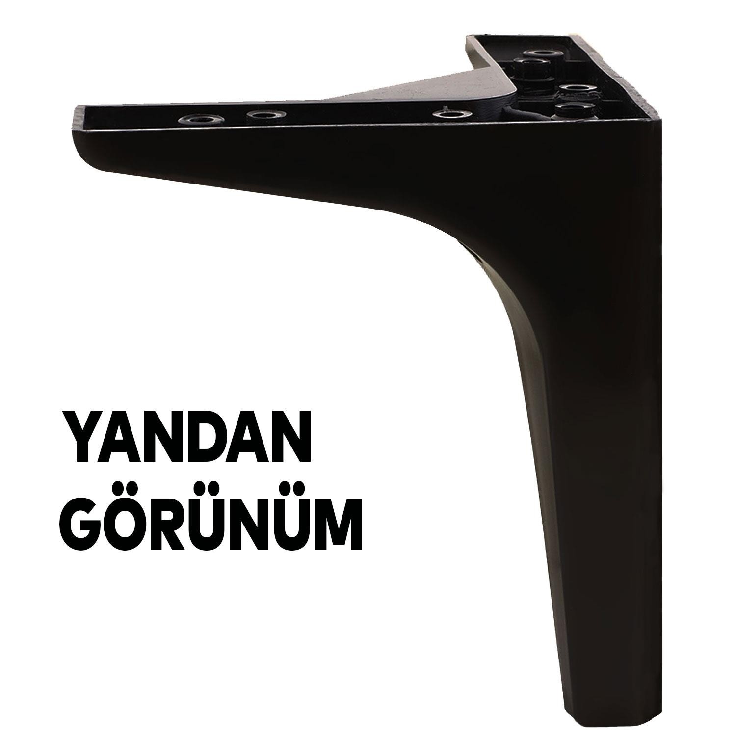 Sedef Lüks Mobilya Kanepe Tv Ünitesi Konsol Koltuk Ayağı 17 Cm Siyah Baza Ayakları