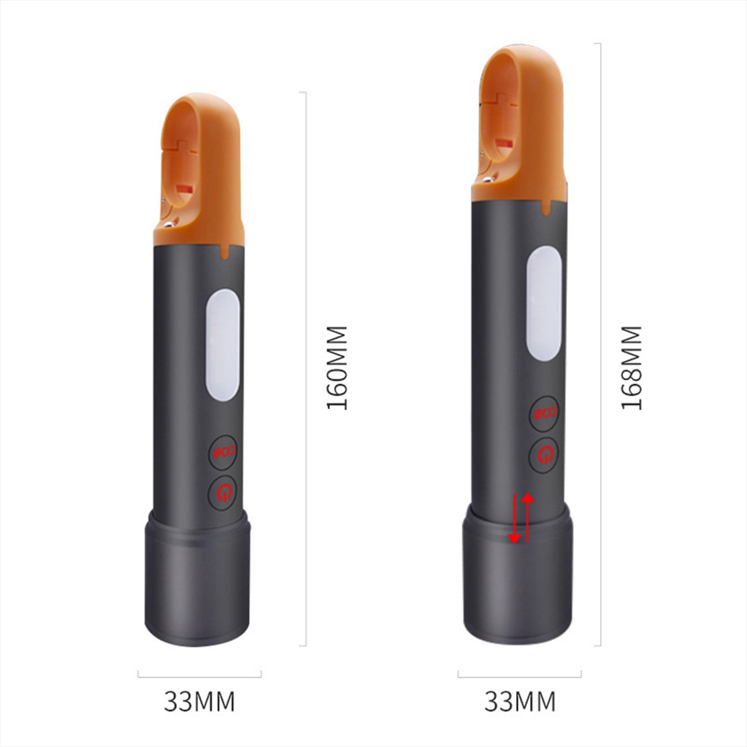 El Feneri 800 Lümen 2000 Metre Menzil 1200 mAh Şarjlı Powerbank Ledli Işık Lambası Su Geçirmez Kamp
