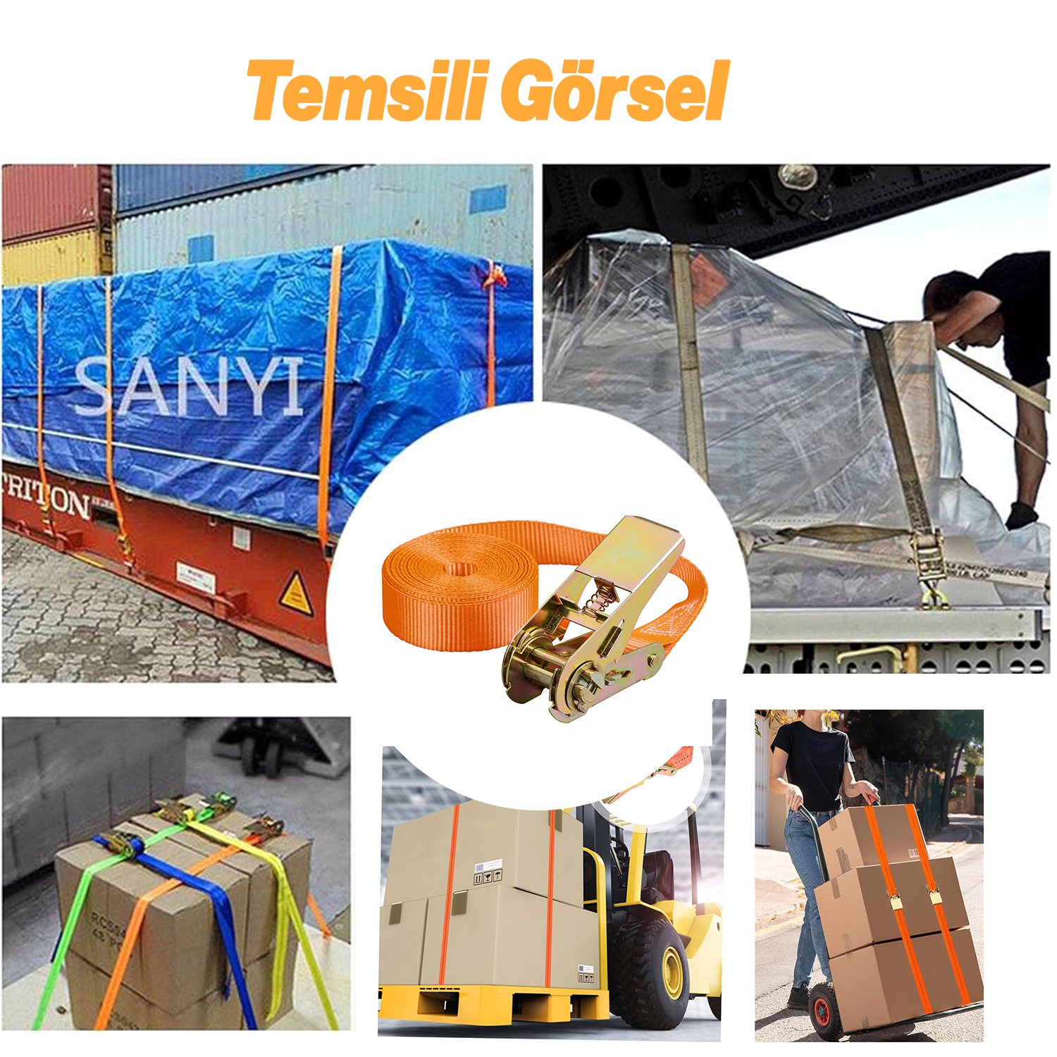 Sonsuz Gırgır Spanzet Yük Gerdirme Halatı Eşya Sabitleme Sapan 3 Metre Yük Taşıma Kamyoncu İpi