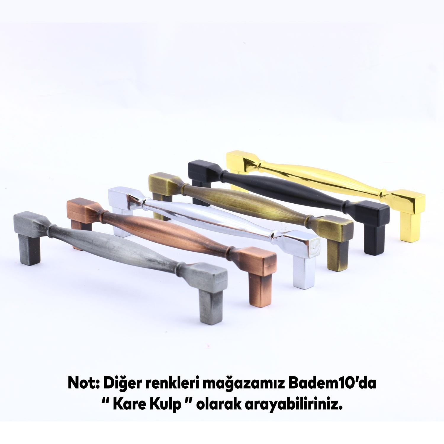 Kare Kulp Mobilya Mutfak Dolabı Çekmece Dolap Kulpları Kapak Kulpu Kulbu Antik Gümüş 128 mm Metal