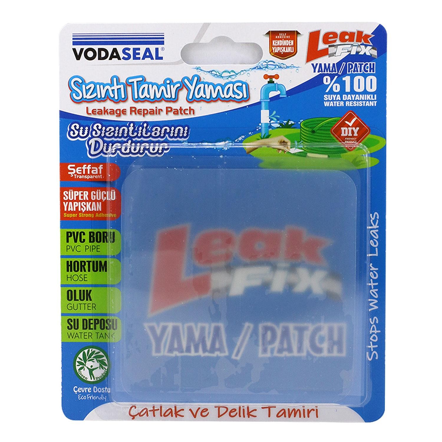 Leak fix Sızıntı Tamir Yaması Şeffaf 100 mm x 100 mm (2'Li Paket)