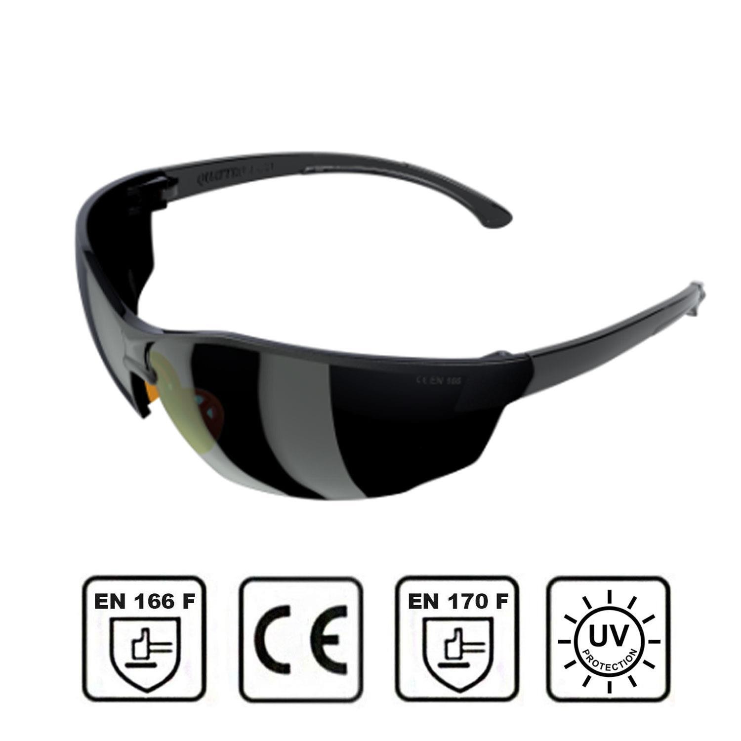 İş Güvenlik Gözlüğü UV Koruyucu Silikonlu Kaynak Gözlük S1100 Siyah 12 Adet