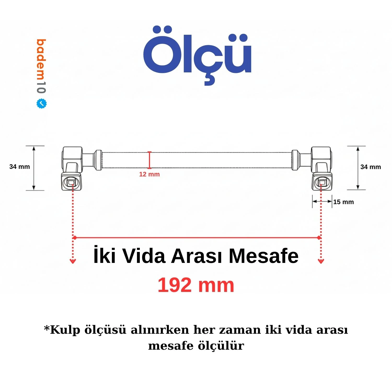 Talas Düz Soft Antik Metal Kulp 192 mm Mobilya Çekmece Dolap Kapak Kulpu Dayanıklı Kulpları