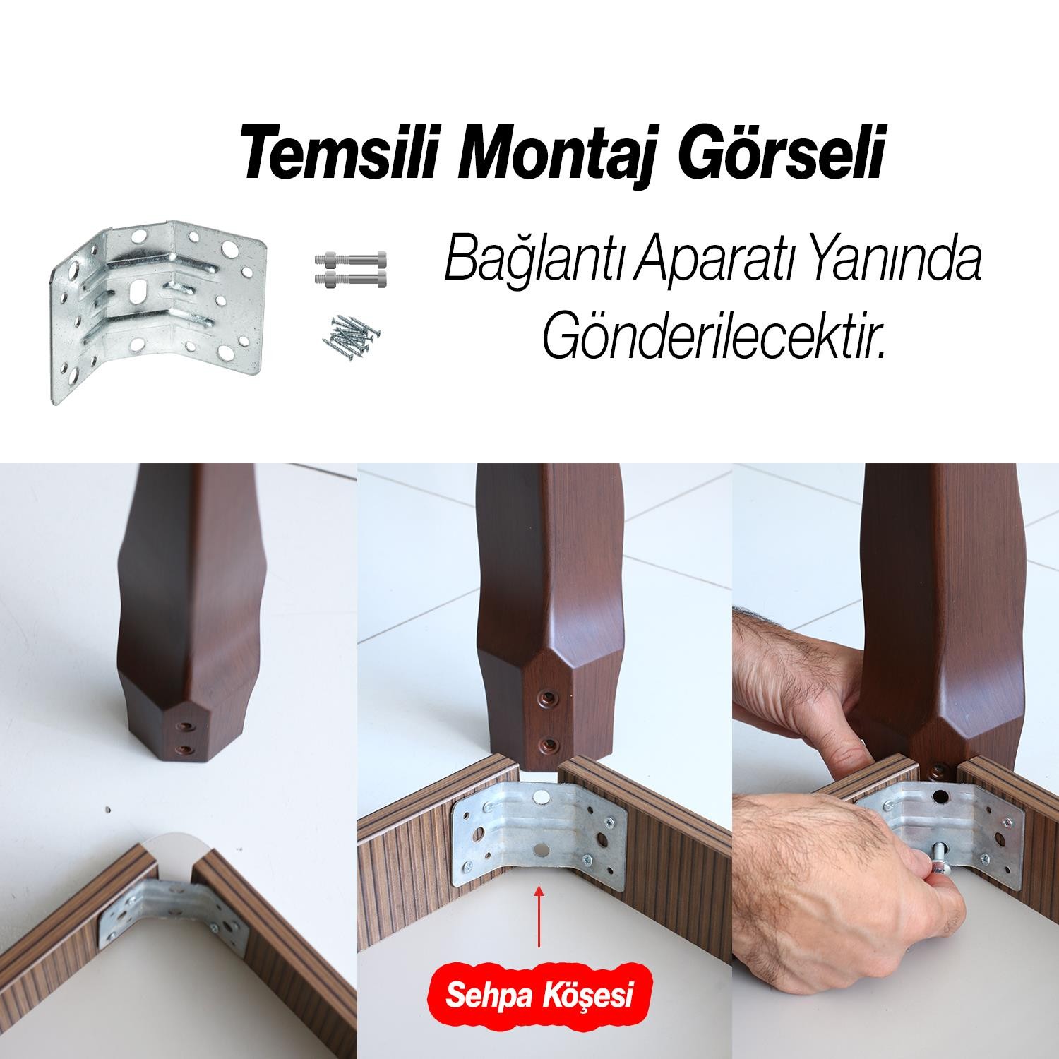 Ahşap Desenli 4 Adet Valenta Plastik Sehpa Ayağı 47 cm  Mobilya Zigon Çay Orta Sehpası Ayak Ayakları