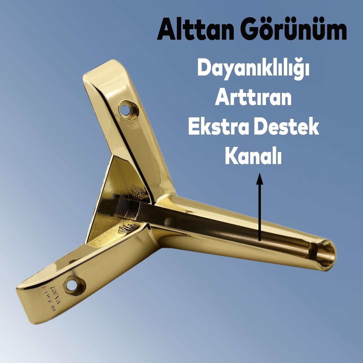 Piko Lüks Mobilya Kanepe Sehpa Tv Ünitesi Koltuk Ayağı 12 Cm Gold Altın Baza Ayakları
