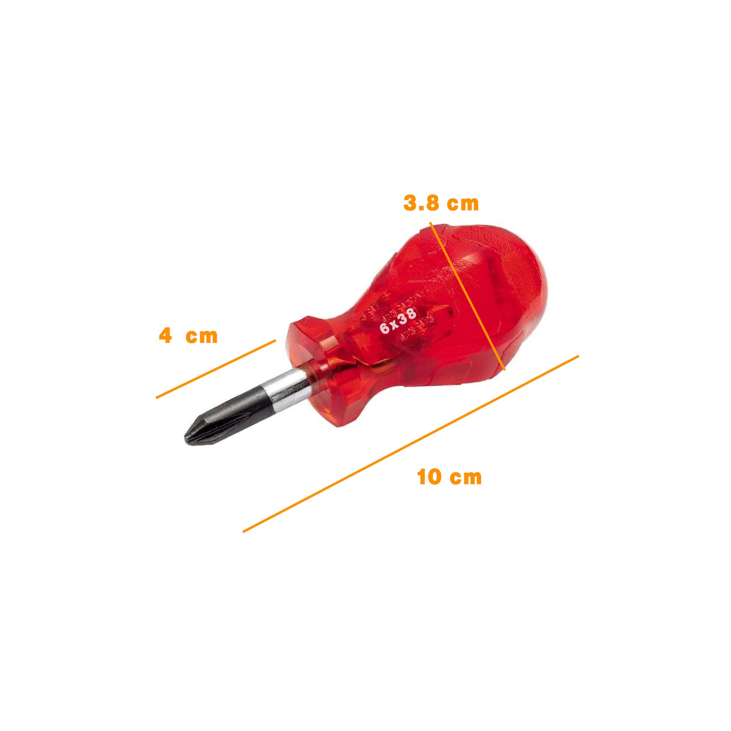 Mıknatıslı Yıldız Uçlu Topaç Tornavida 6x38 mm Vida Sıkma Sökme Vidalama El Tornavidası 10 cm 1 Adet