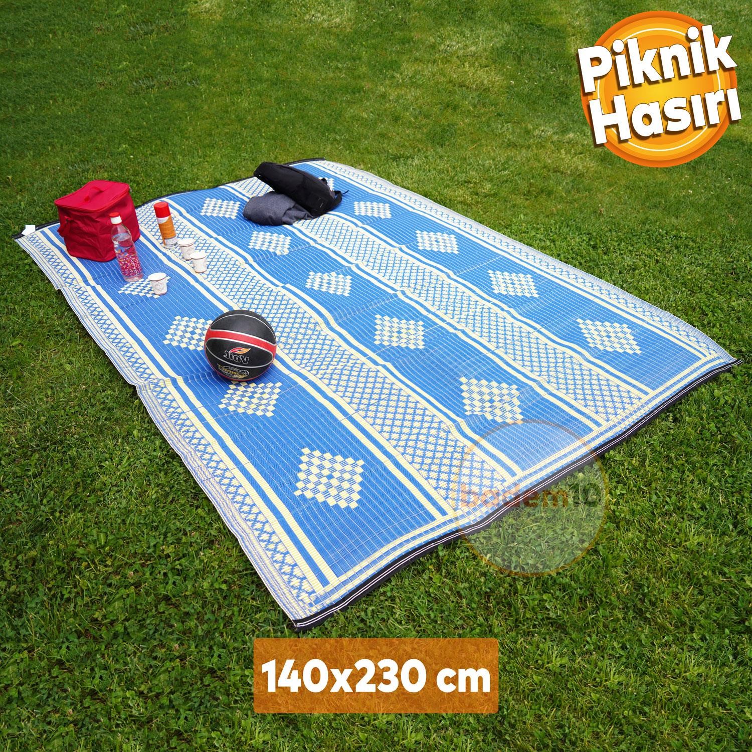 Plastik Hasır Halı Kilim Piknik Cami Park Plaj Bahçe Balkon Teras Kamp Outdoor Karavan 140 x 230 cm