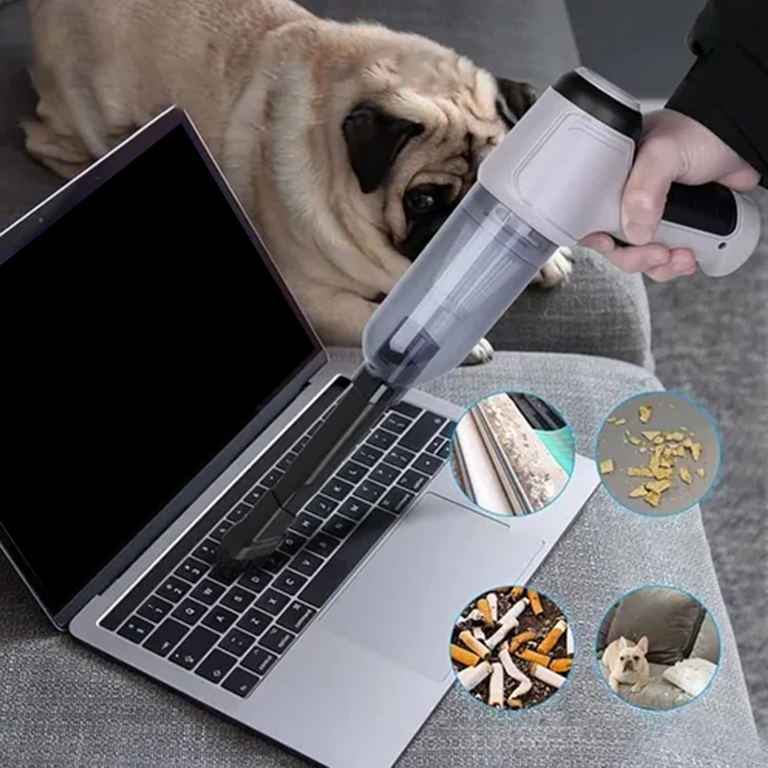 Portatif Usb Sarjlı Araç Ev Ofis Süpürge Süpürme Hava Üfleyici Top Balon Yatak Şişirme 50 W 6000 PA