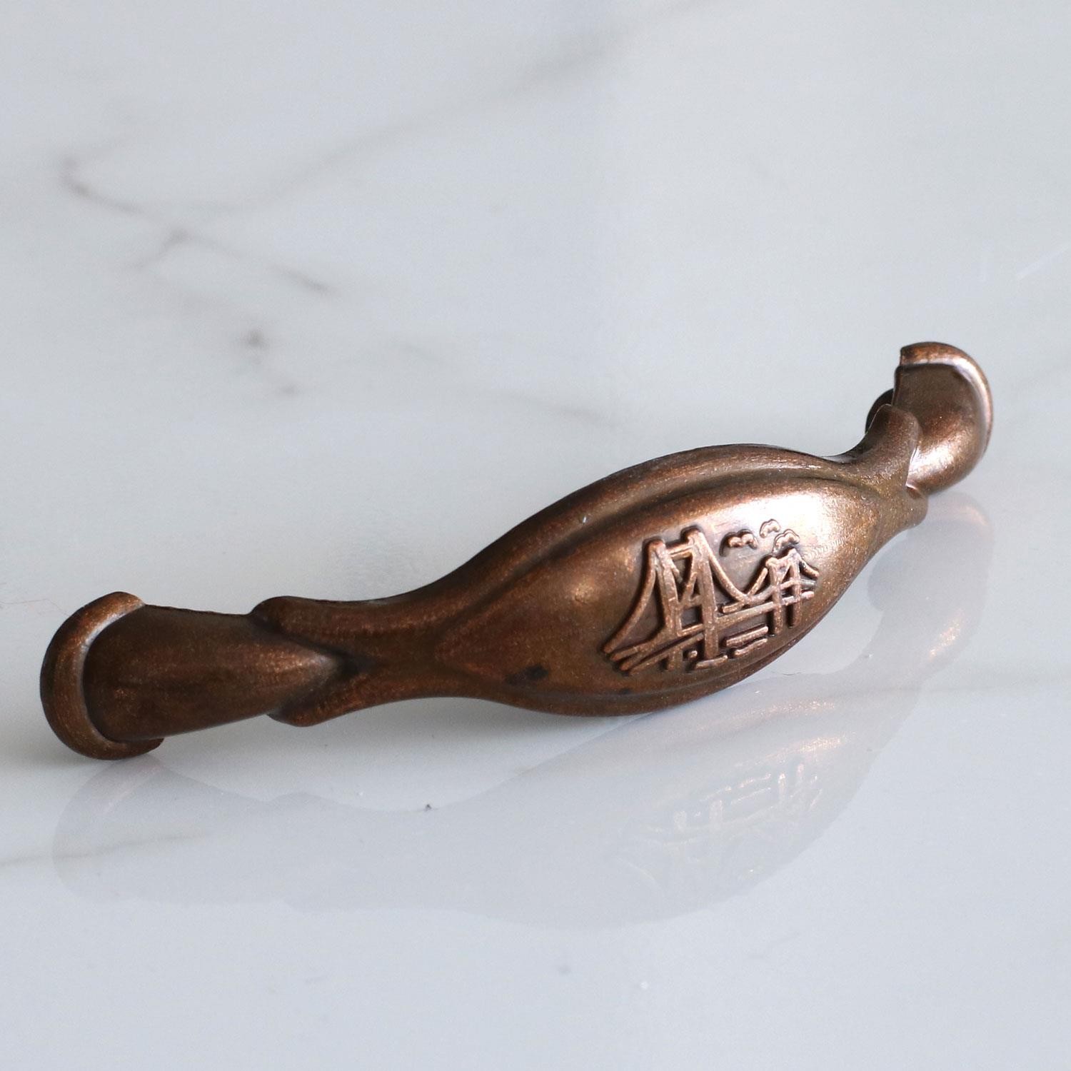 Boğaziçi 64 mm Eskitme Antik Bakır Metal Mobilya Mutfak Çekmece Dolap Dolabı Kulpu Kulbu Kulpları