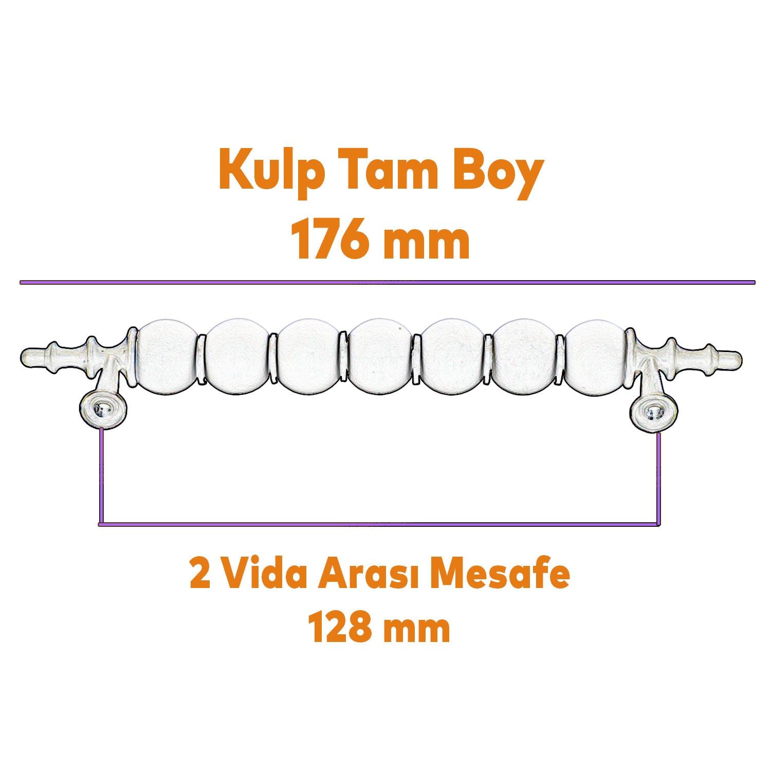 Dolap Kulpu Mutfak Çekmece Kulpları Mobilya Kulp Boncuk Polimer Kulp 128 Mm 12.8 Cm Gold Beyaz