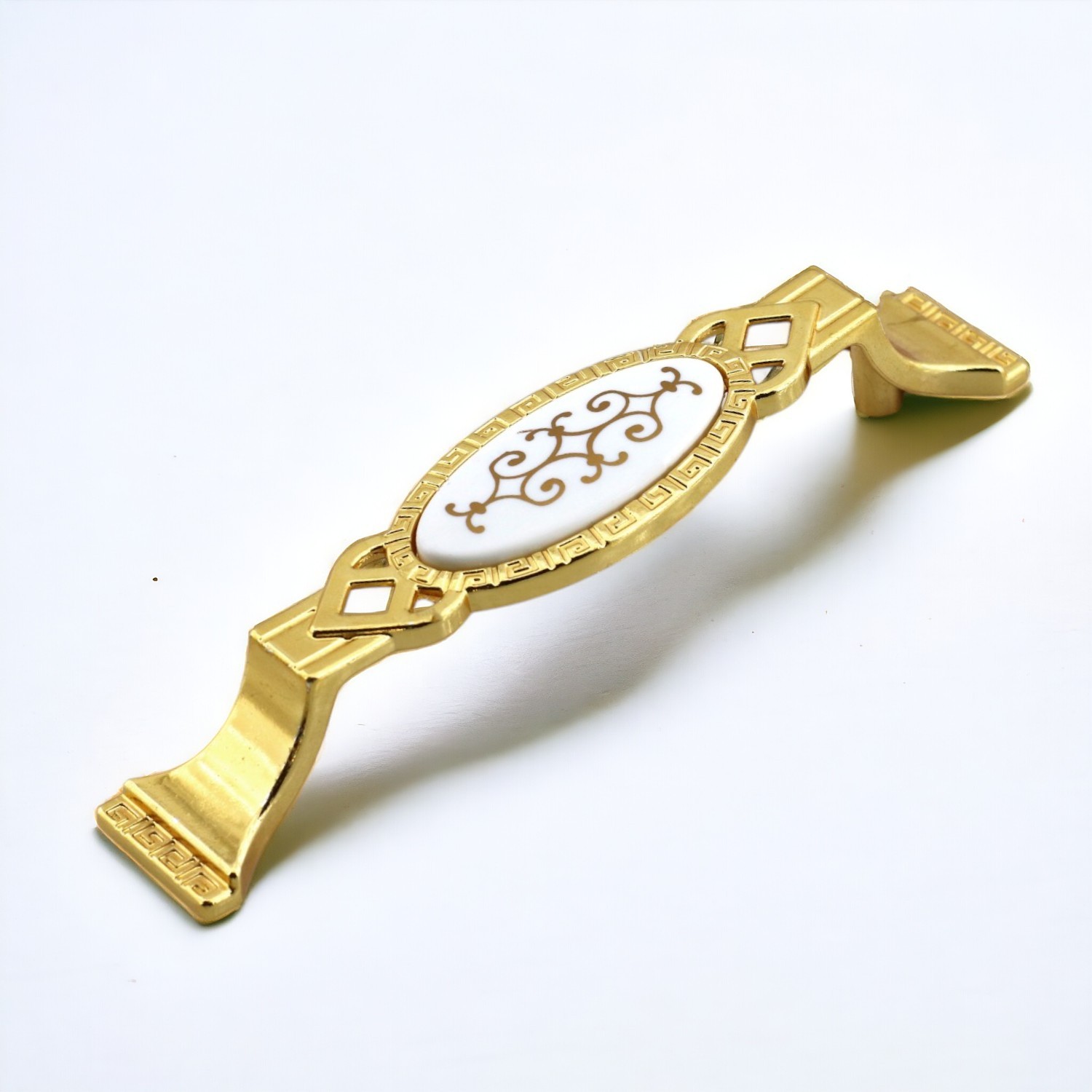 Palmira (96 MM - 9.6 CM) Gold Metal Mobilya Mutfak Dolabı Çekmece Dolap Kapak Kulpu Kulbu Kulpları