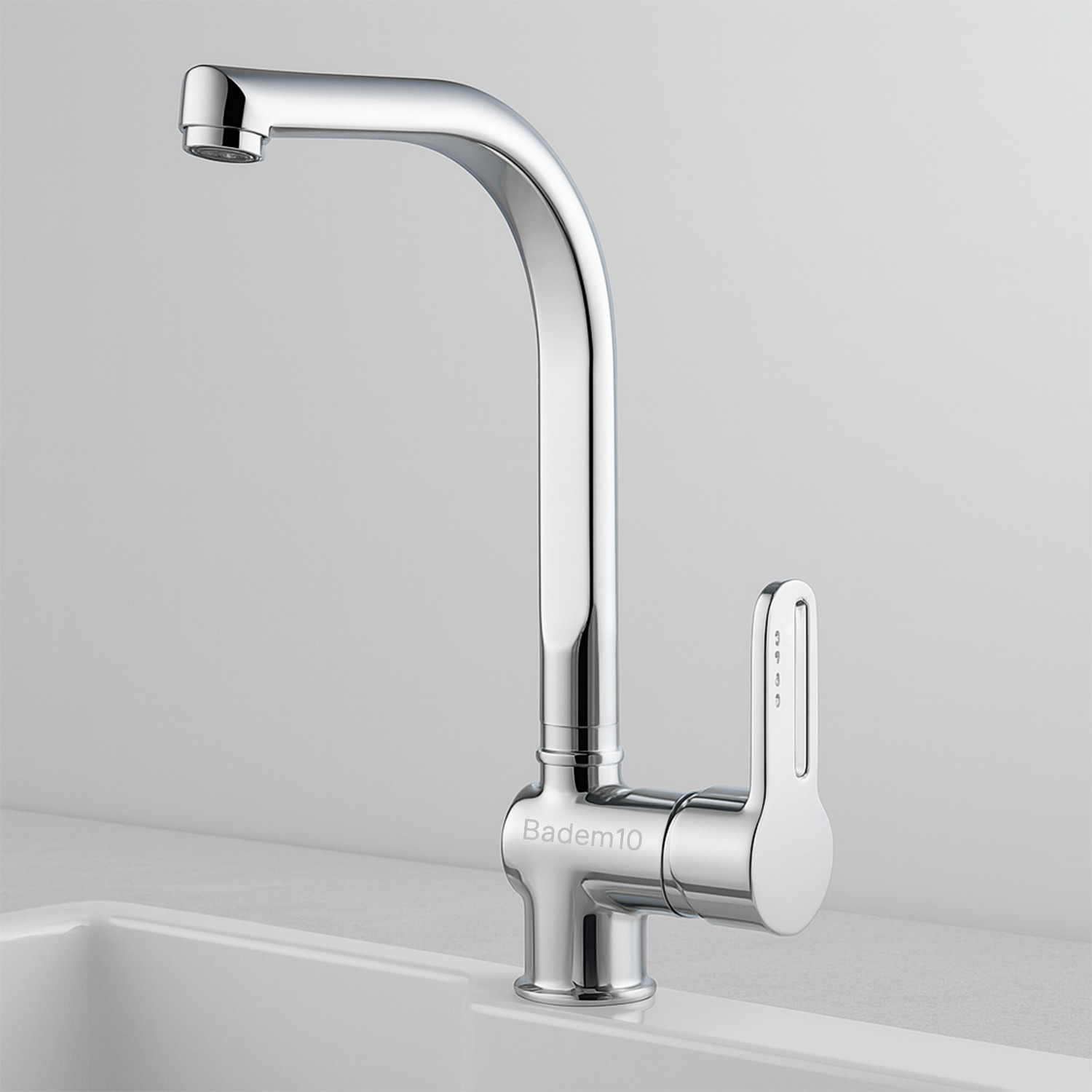 Premium Sıcak Soğuk Ayarlı Tek Kollu Aç Kapa Krom Lavabo Eviye Bataryası Modern Duvar Tipi Armatür