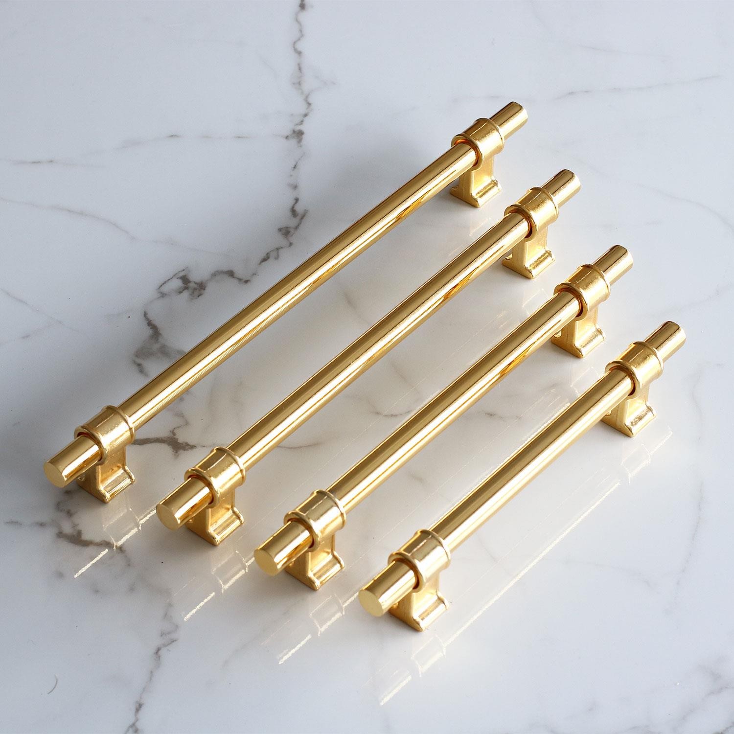 Hisar Altın Gold Düz Metal Kulp 224 mm Mobilya Çekmece Mutfak Dolabı Dolap Kulpları Kulpu Kulbu