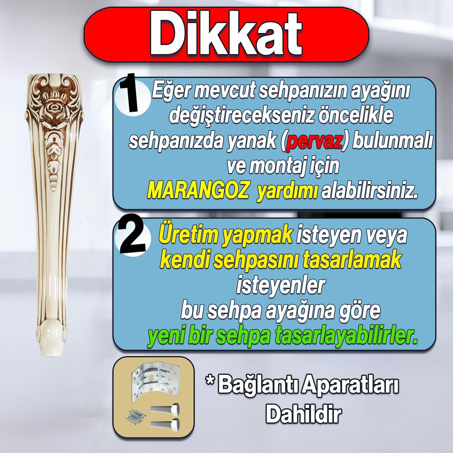 Nehir Plastik Sehpa Ayağı 40 cm Krem Kahverengi Renk Orta Ayak Zigon Sehpa Mobilya Masa Ayakları