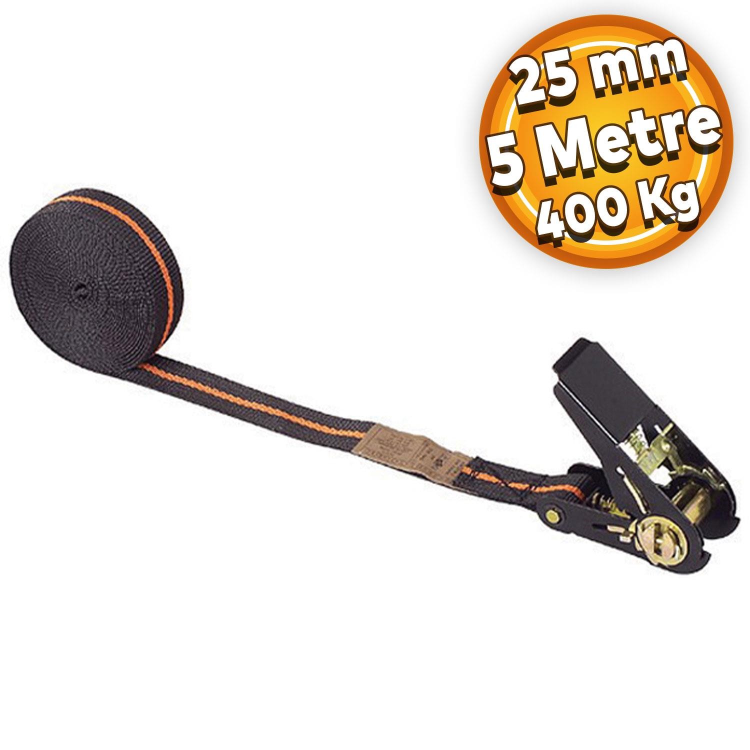 Mini Spanzet Yük Gerdirme Halatı Gırgır 25 mm 5 Metre 400 Kg
