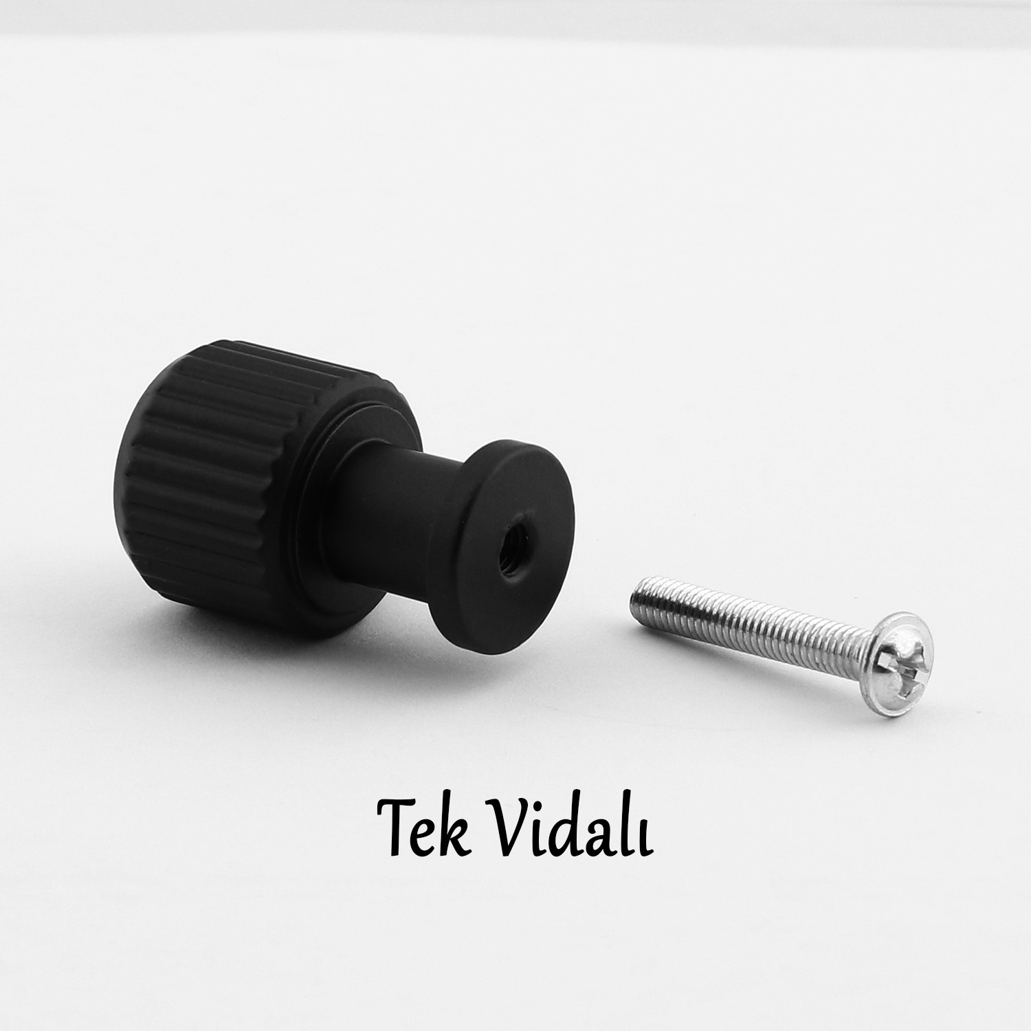 Uber Tek Vidalı Çizgili Düğme Metal Kulp Siyah Çekmece Mobilya Mutfak Dolabı Dolap Kulbu Kulpları