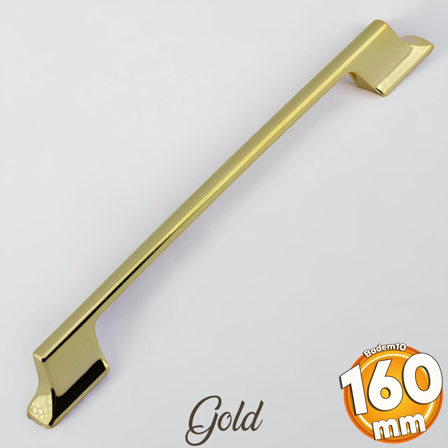 Eda Kulp Altın Metal 160 mm - 16 cm Mobilya Mutfak Çekmece Dolap Dolabı Kapak Kulbu Kulpu Kulpları