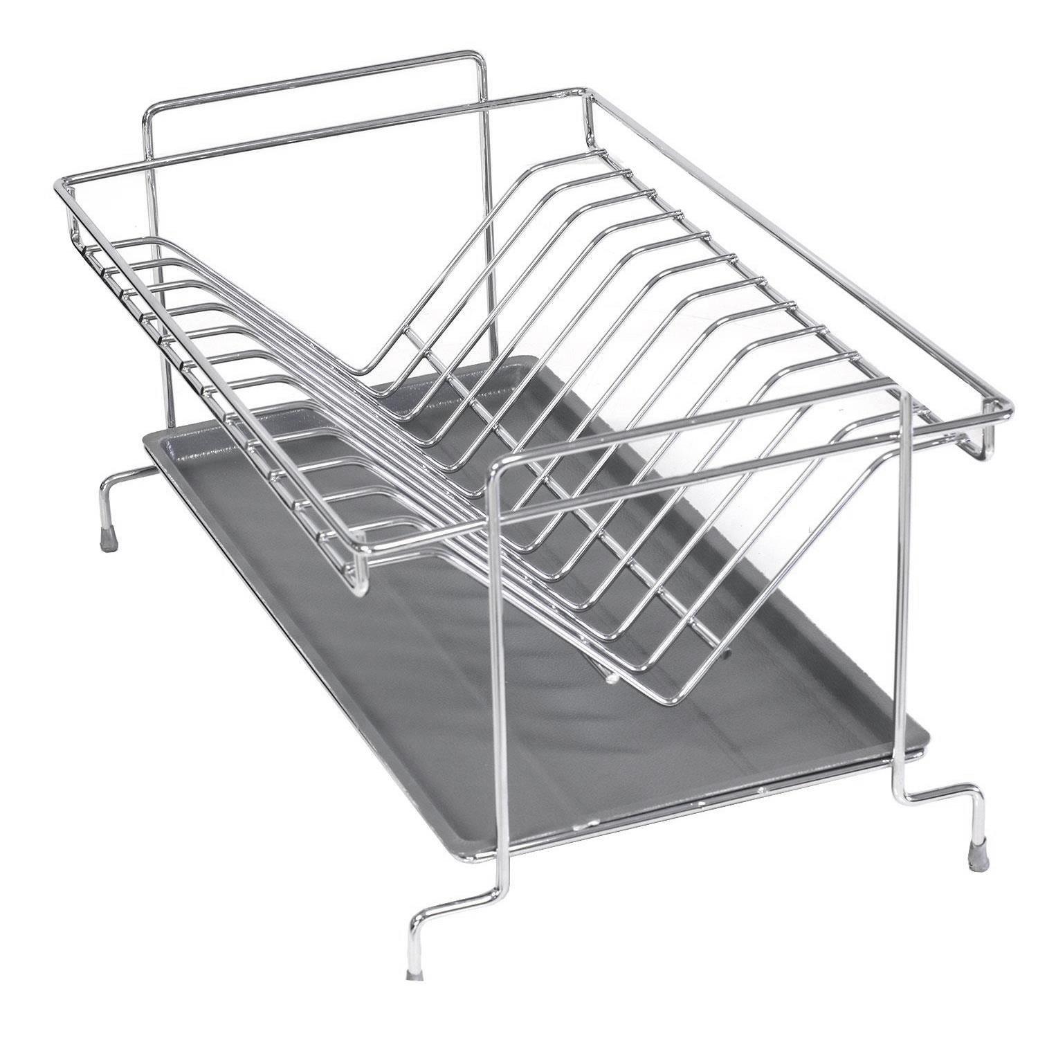 Tezgah Üstü Kitchnox Paslanmaz Metal Tabaklık 36 Cm Bardaklık Kurutmalık Bulaşıklık Kurutma Rafı