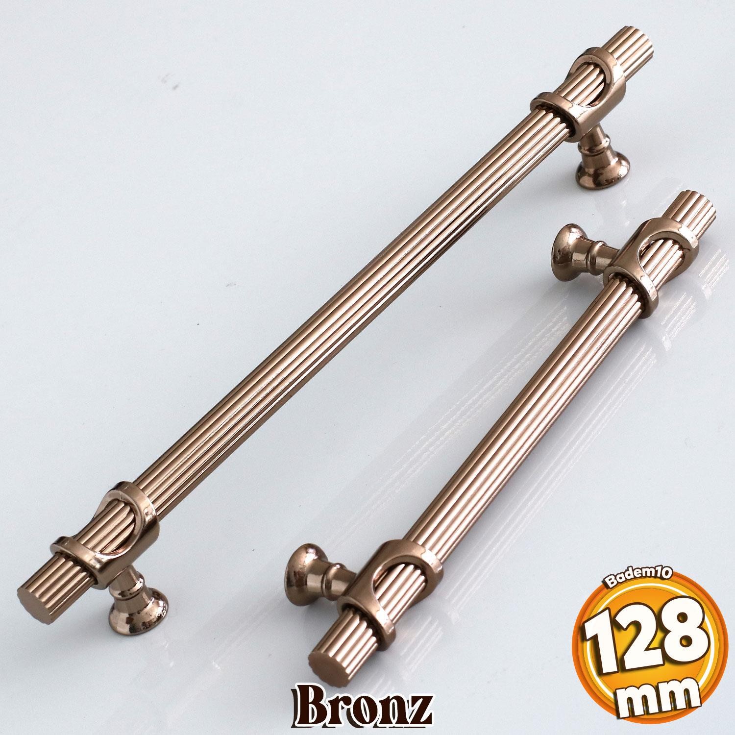 Arsin Bronz Metal Kulp 128 mm-12.8 cm Mobilya Çekmece Dolap Kapak Mutfak Dolabı Kulpları Kulbu Kulpu