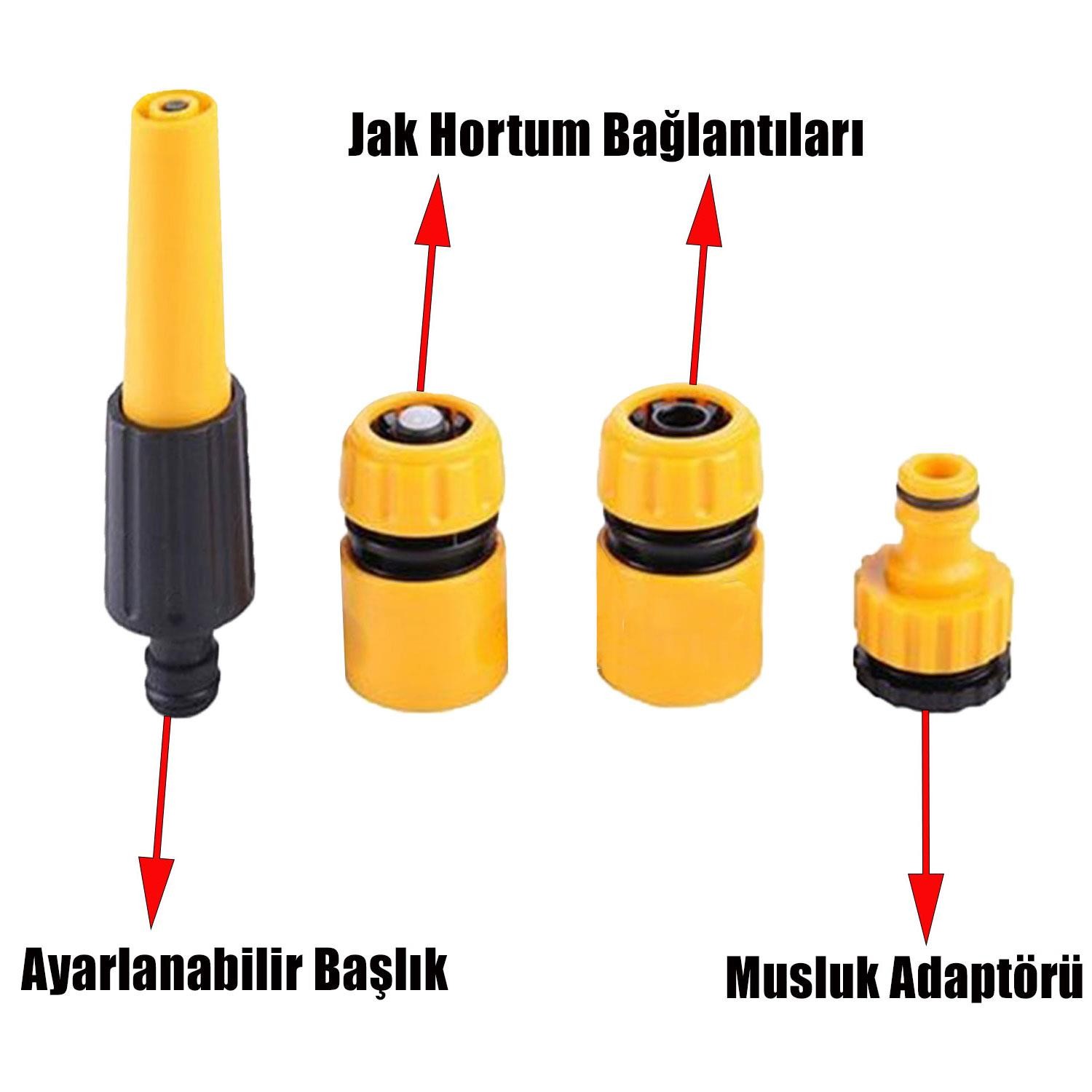 Garden Kid Bahçe Sulama Hortumu 1/2 Termo Plastik Hortum 30 Metre Hortum Seti