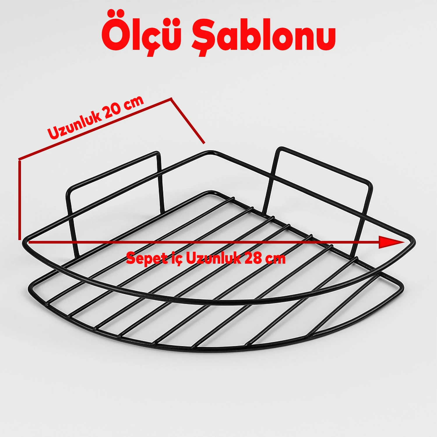 Siyah Tek Katlı Duş Şampuanlık Banyo Rafı Metal Şampuan ve Aksesuar Düzenleyici Vidalı Montaj