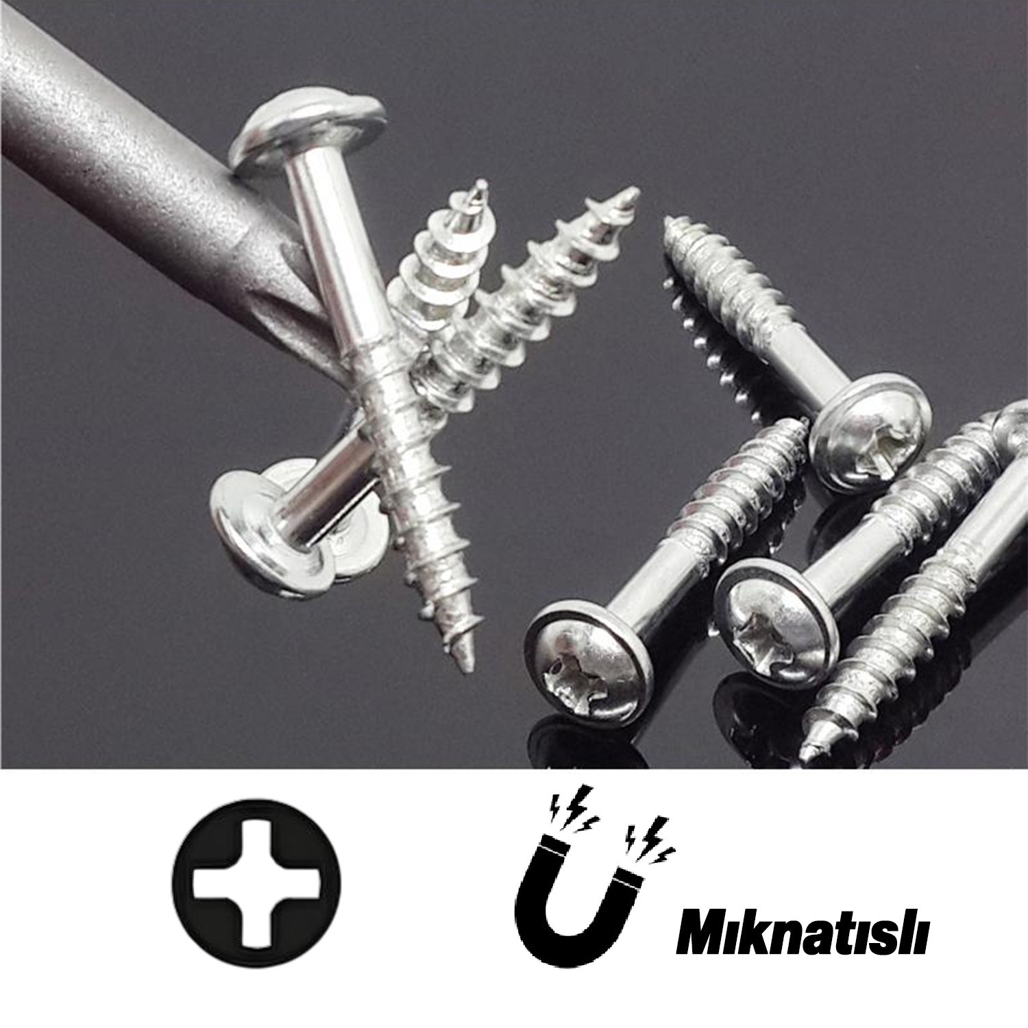 Mıknatıslı Yıldız PH2 Bits Uç 50 mm 10'lu Set Kutulu Manyetik 1/4" Matkap Ucu 5 cm Uzunluk