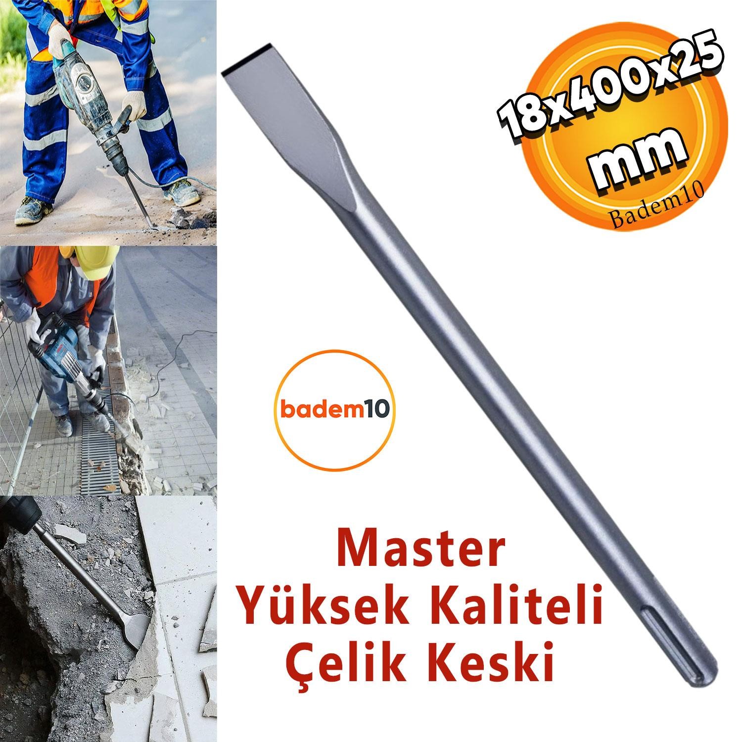 Master Sds Max Geniş Ağızlı Keski 18 mm x 400 mm x 25 mm