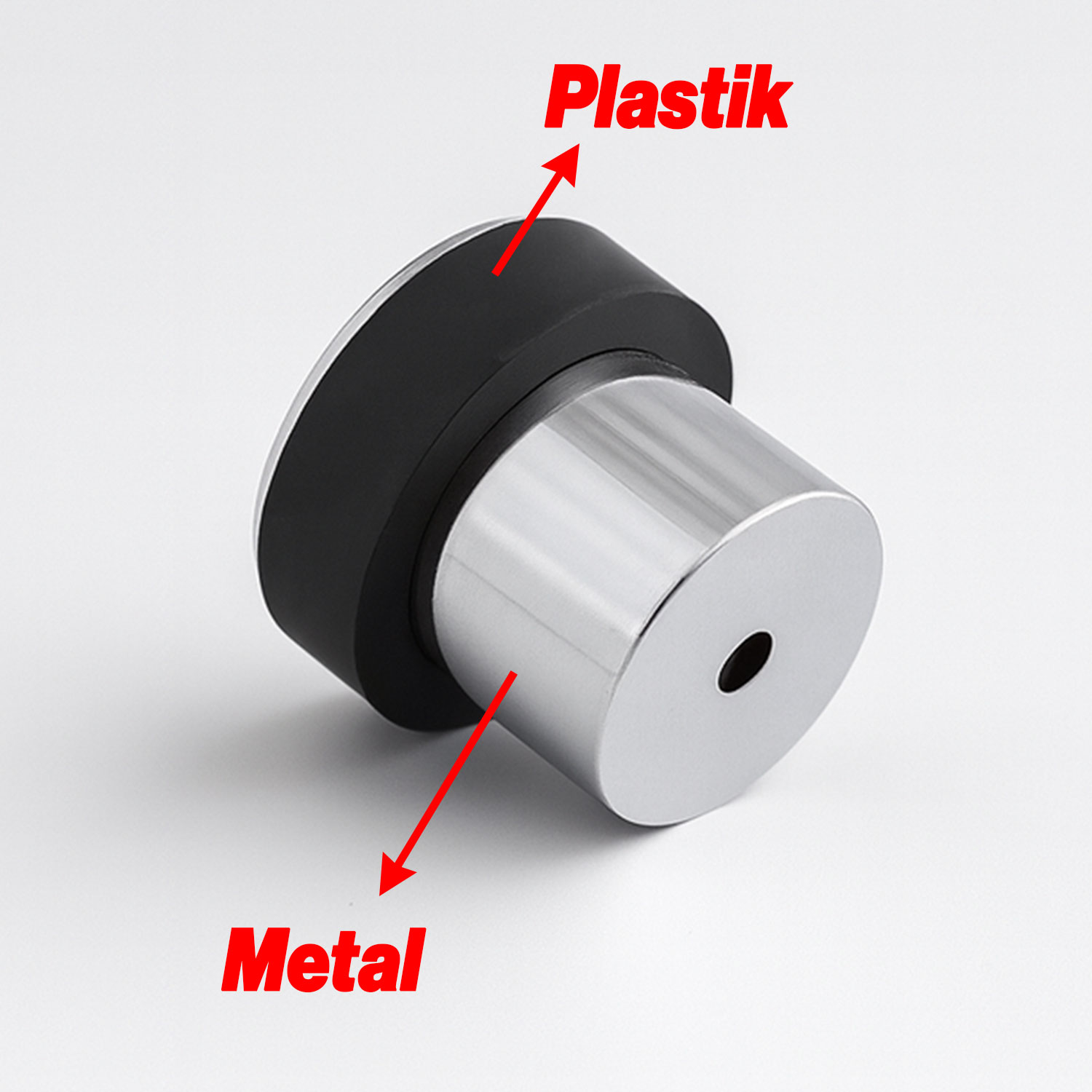 Vidalı Metal Kapı Stoperi Gümüş Krom Kapı Tamponu Durdurucu Kauçuk Darbe Önleyici Koruyucu Düz Model