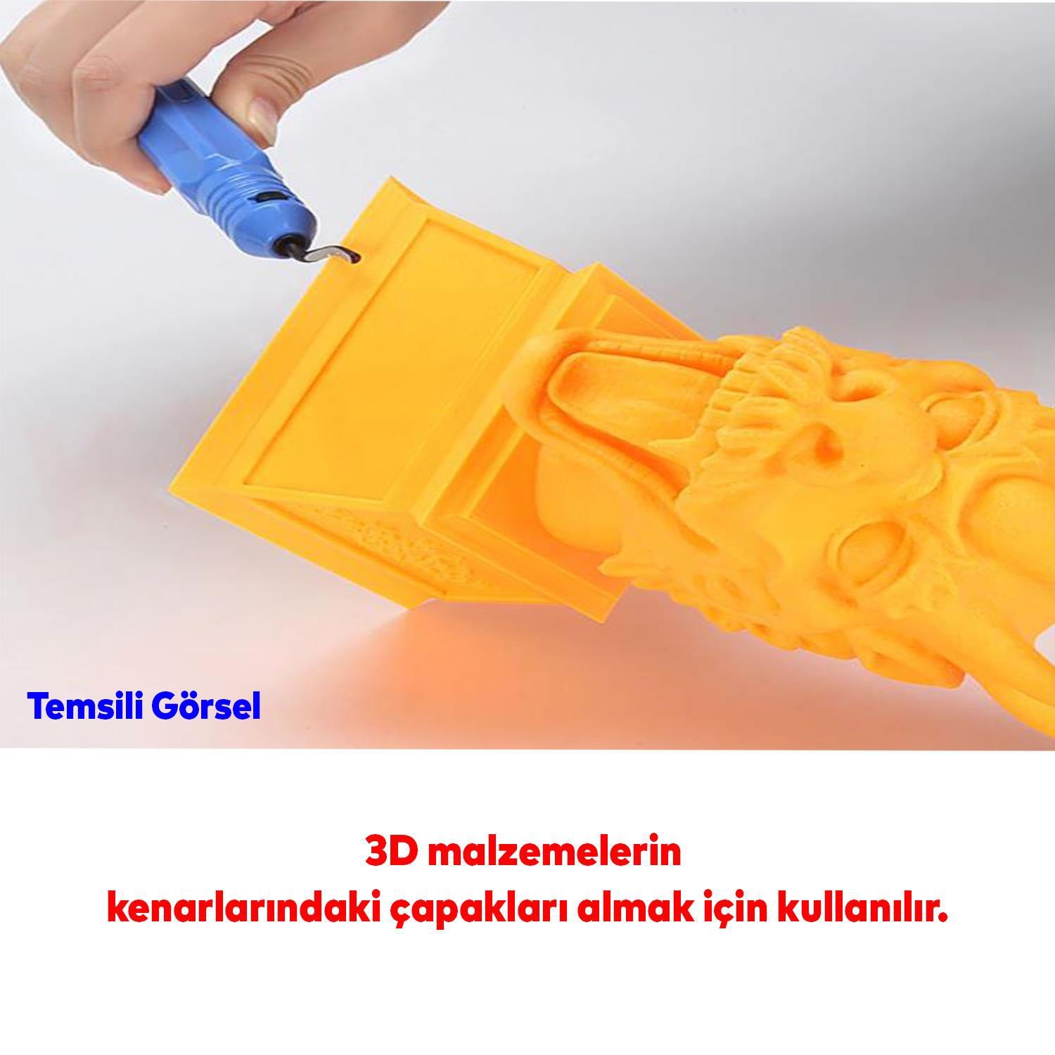 Uzun Saplı Çapak Alma Raspa Raspası Bıçağı Metal Kenar Parça Giderici 3D Baskı Kenar Düzeltici