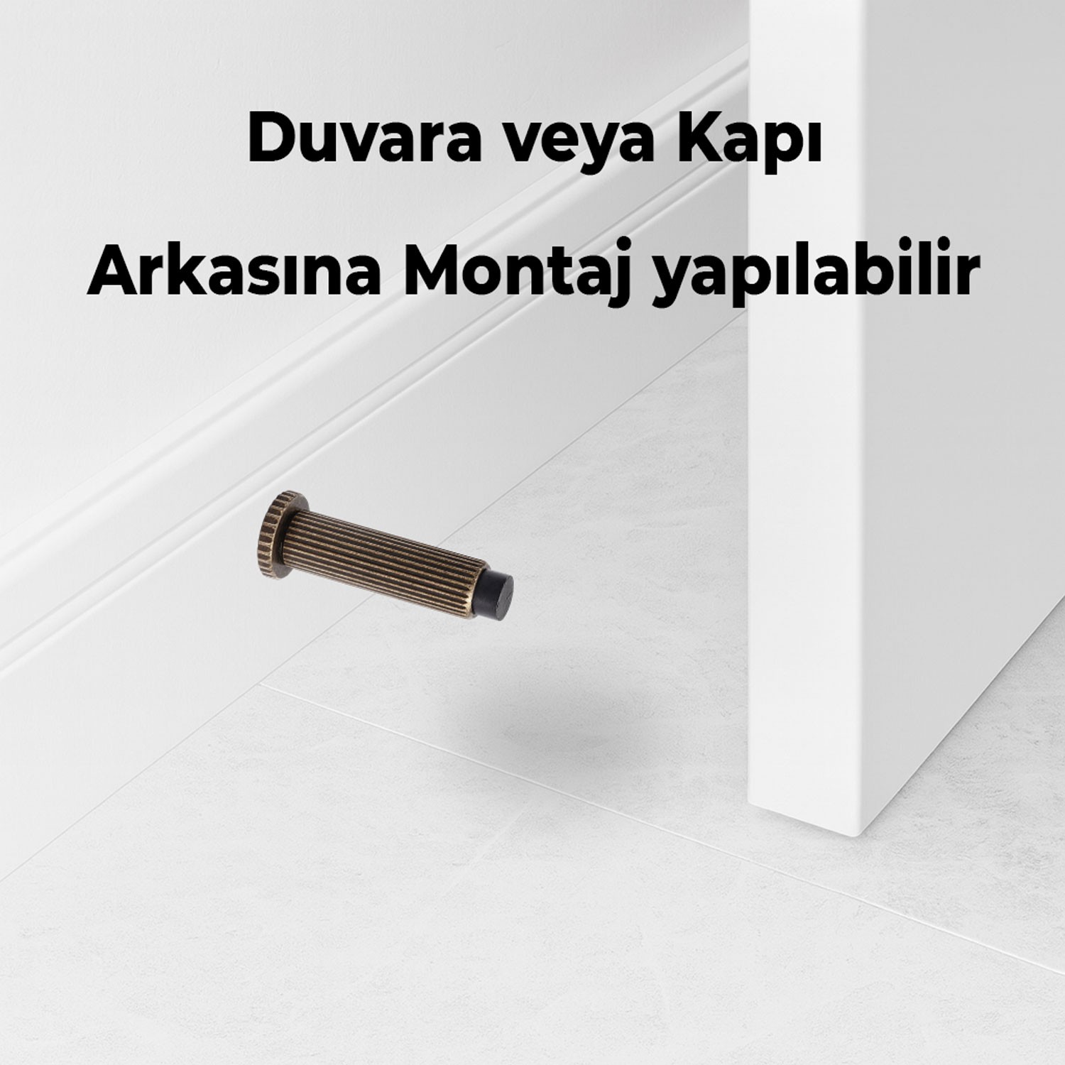 Kapı Stoperi Tamponu Eskitme Antik Vidalı Metal Tutacağı Tutucu Kapı Arkası Duvar Kolu Stopu Takozu