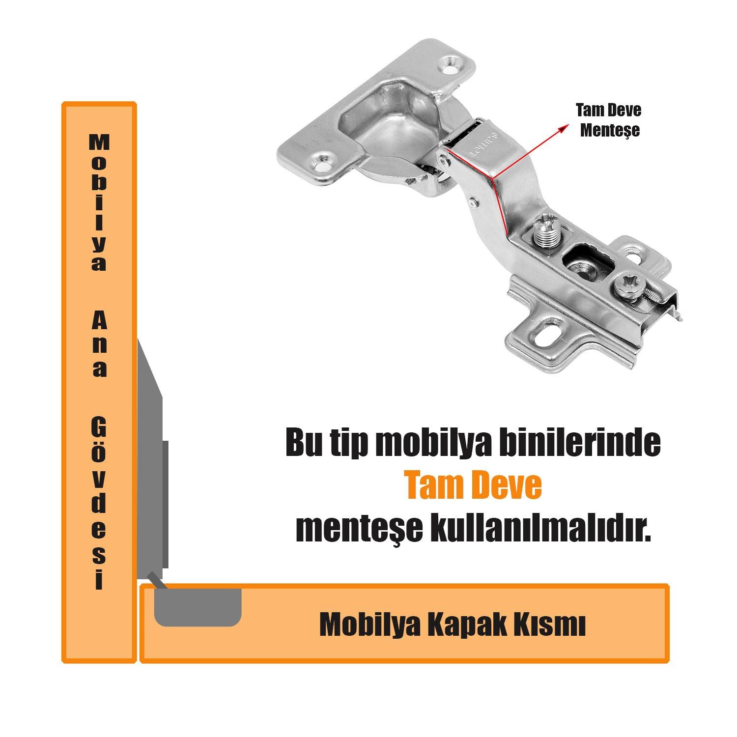 Samet Star Mobilya Dolap Kapak Menteşesi Tas Mentese