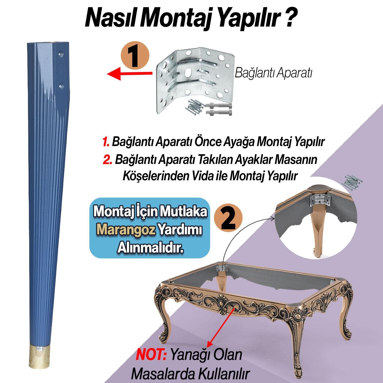 4 Adet Suit Masa Dresuar Ayağı 75 cm Plastik Antrasit Ayak Mutfak Yemek Masası Mobilya Ayakları