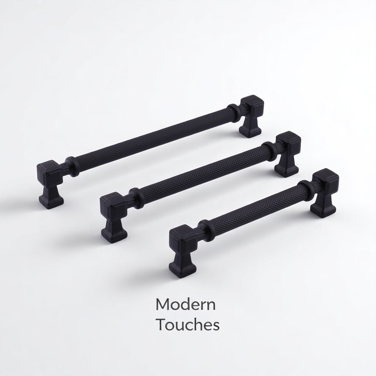Grip Desenli Mat Siyah Metal Kulp 128 mm Mobilya Çekmece Mutfak Dolabı Dolap Modern Kapak Kulpları
