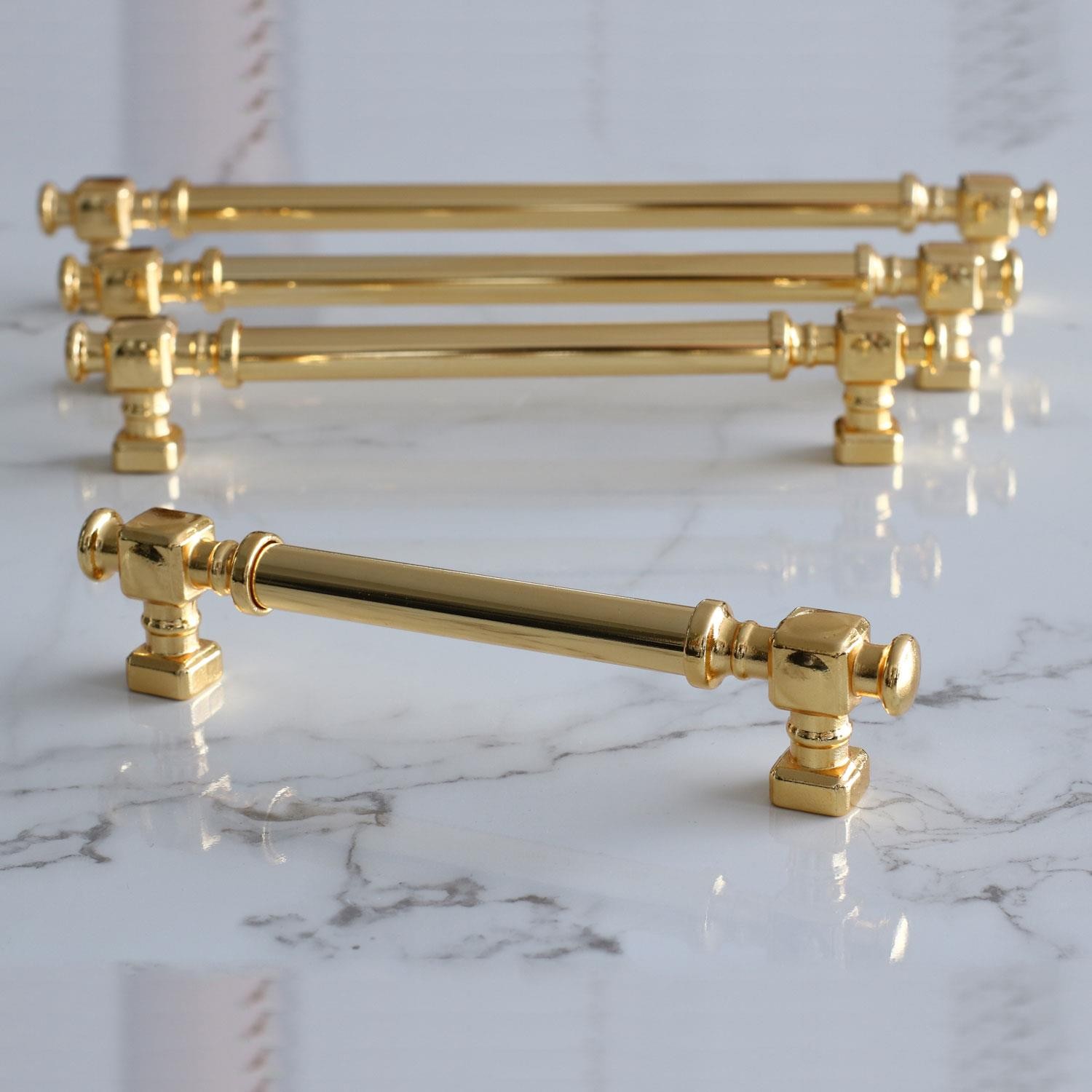 Talas Gold Altın Düz Metal Kulp 192 mm 19.2 cm Mobilya Mutfak Çekmece Dolabı Dolap Kulpları Kulb
