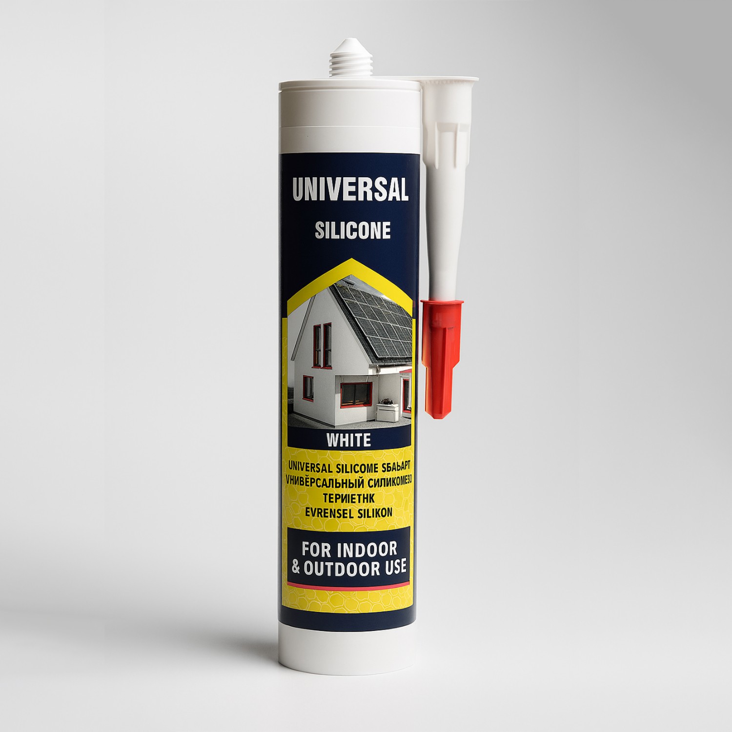 Genel Amaçlı Beyaz Universal Silikon 280 ml İç Dış Mekan Kapı Pencere Uygun Su Geçirmez Sızdırmazlık