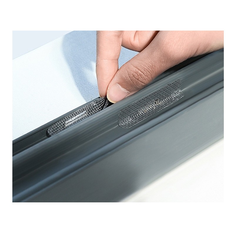 48 mm x 2 Metre Yapışkanlı Sineklik Tülü Tamir Bandı Yırtık Kopmuş Delik Fiber Tül Yapıştırma Gri