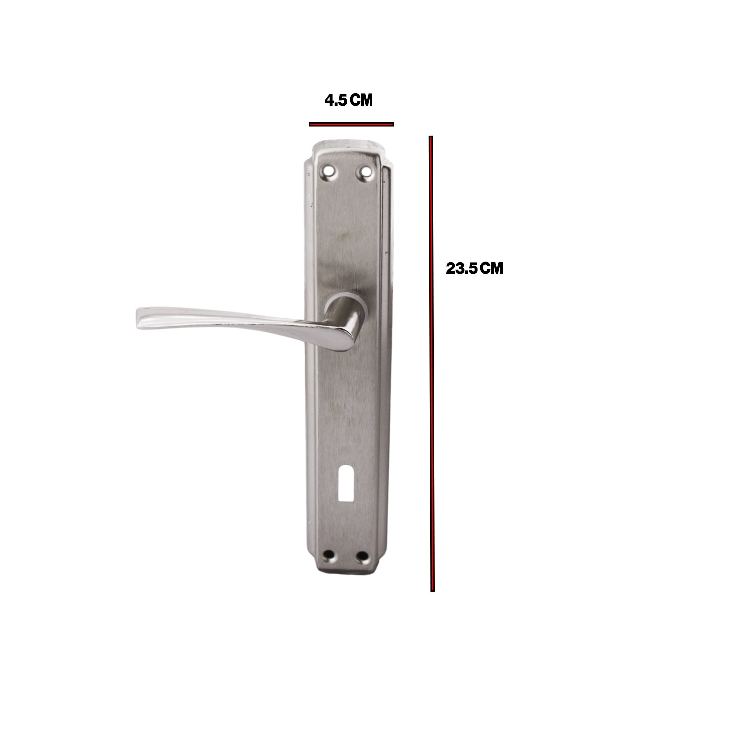 Oda Kapı Kolu (5 Takım) İnox Aynalı Sağa Sola Uygun İç Dış Ahşap Pvc Metal Çelik Kapısı Tutamağı