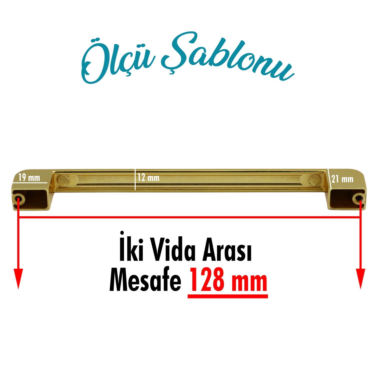 Gölcük Oval Mobilya Mutfak Dolap Çekmece Dolabı Kapak Metal Kulpu Kulbu Kulpları Gold Altın 128 Mm