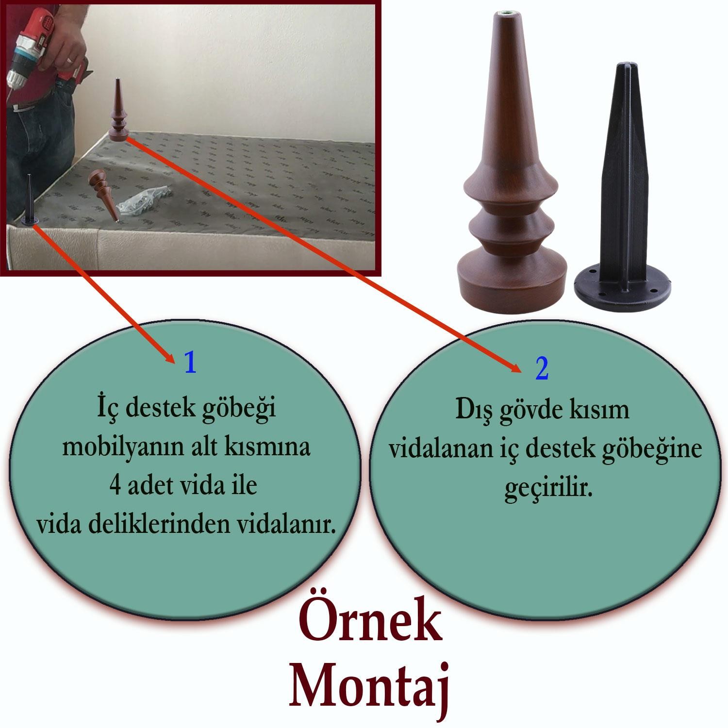 Oliva Mobilya Kanepe Koltuk Tv Ünitesi Baza Ayağı Zigon Orta Sehpası Ayak Ayakları Ahşap Desen 17 cm