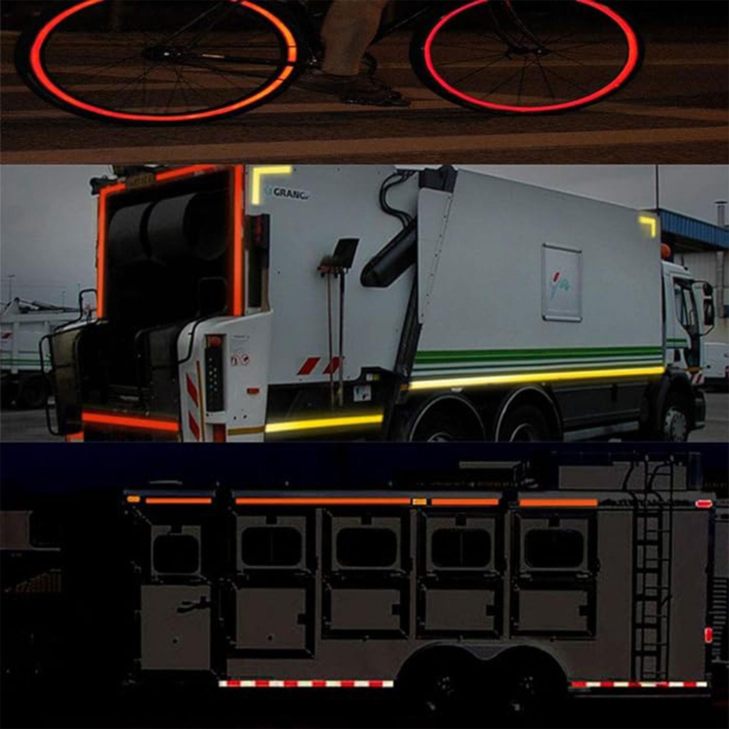Tüvtürk Onaylı Bant Kırmızı 5 Metre 5 cm Belgeli Reflektörlü Reflektif Fosforlu Şerit Bant İkaz Bandı