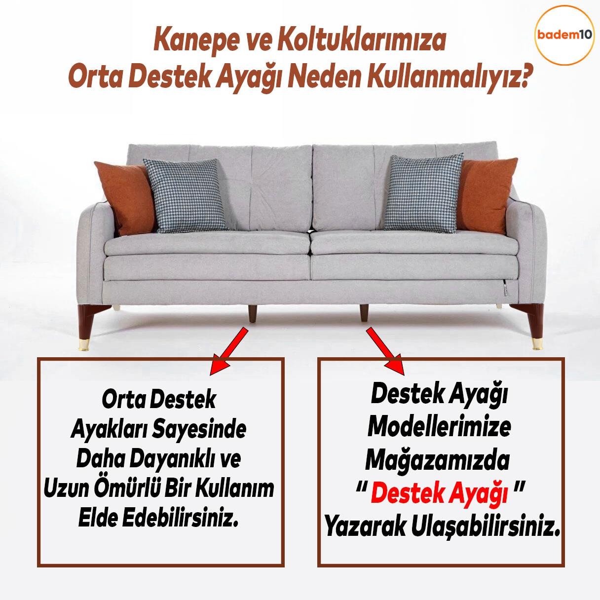 Elista 6'lı Set Mobilya Tv Ünitesi Yükseltici M8 Civatalı Destek Ayağı Ayakları 15 Cm Ceviz Altın