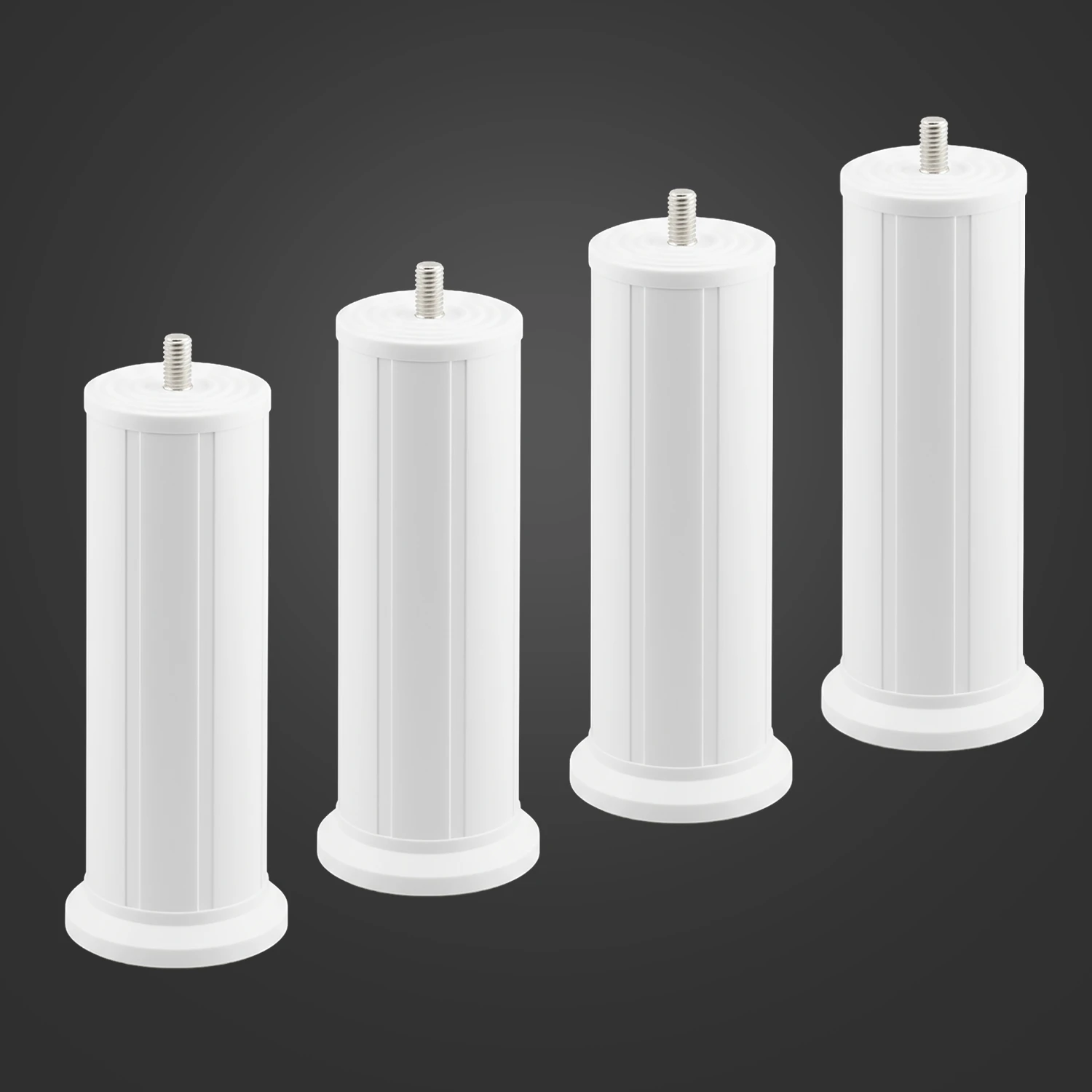 Keson 4 Adet 15 cm Beyaz Plastik Mobilya Baza Tv Ünitesi Yükseltme Ayağı Robot Süpürge Uyumlu