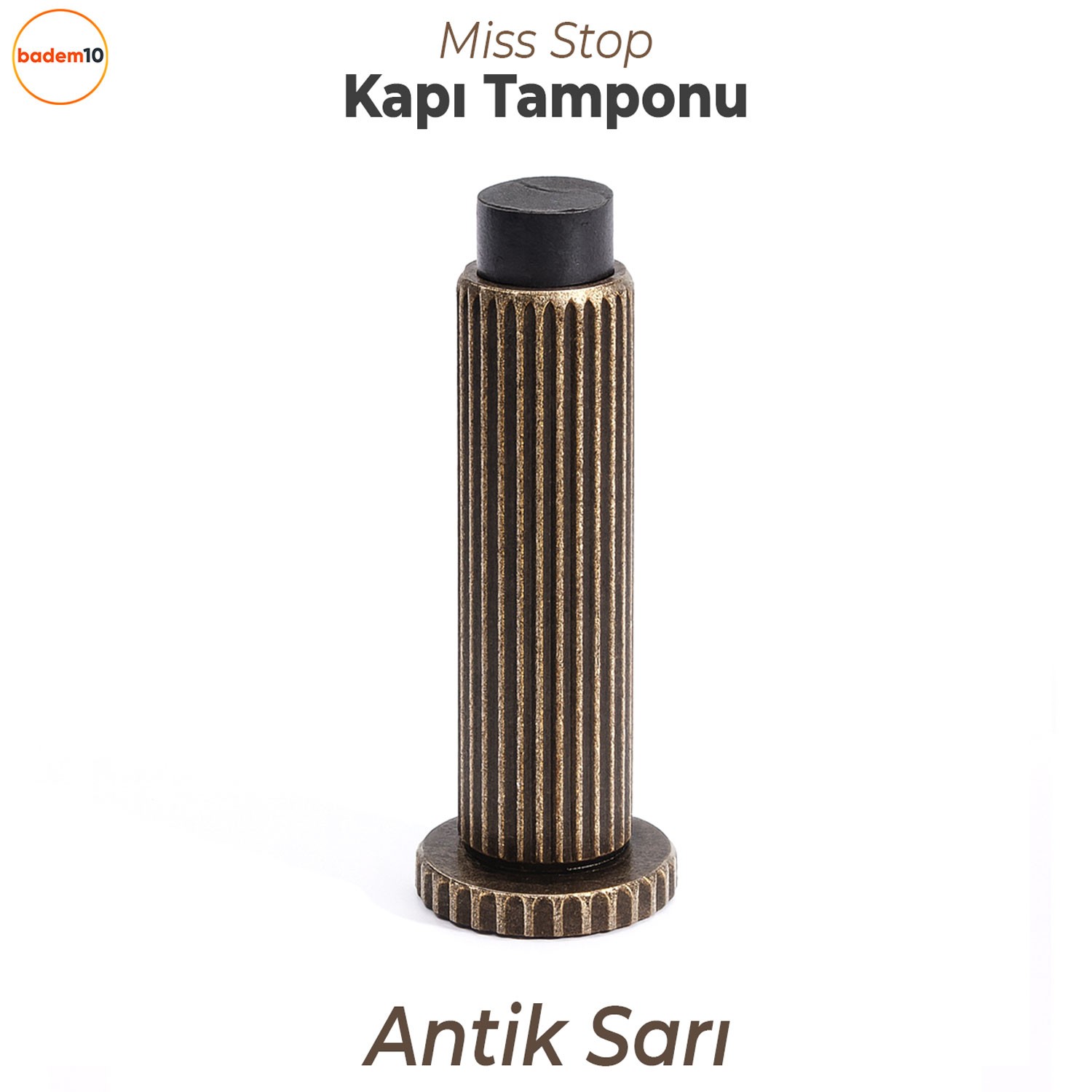 Kapı Stoperi Tamponu Eskitme Antik Vidalı Metal Tutacağı Tutucu Kapı Arkası Duvar Kolu Stopu Takozu