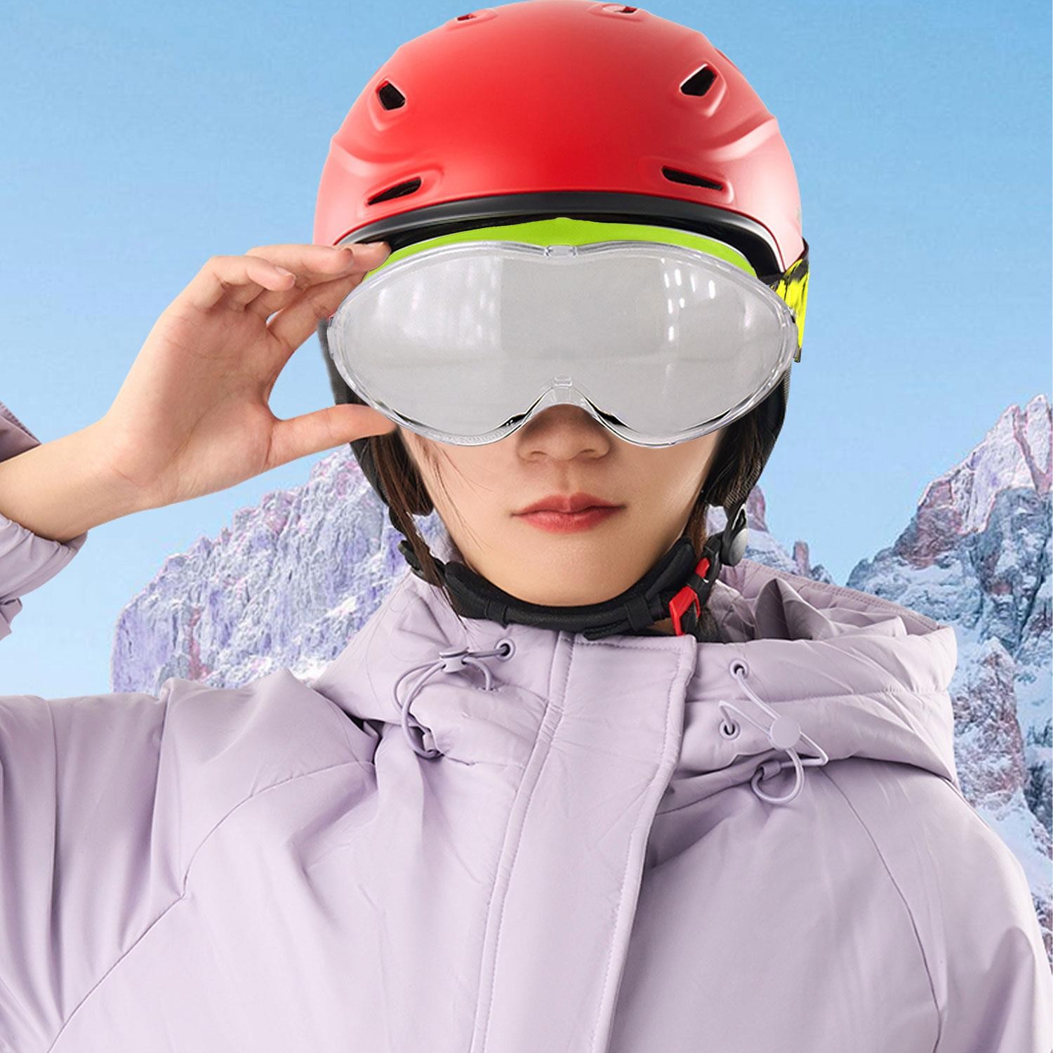 Bellasimo Çerçevesiz Kayak Gözlüğü Camı Lens Değiştirebilir Cam Antifog Güneş Kar Gözlük Camı Şeffaf